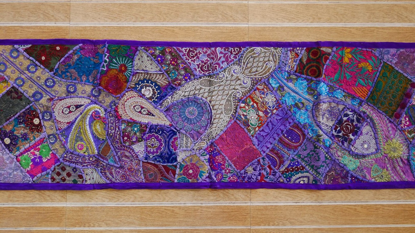 Table runner - wall tapestry boho style Indian wall hanging colorful table runner