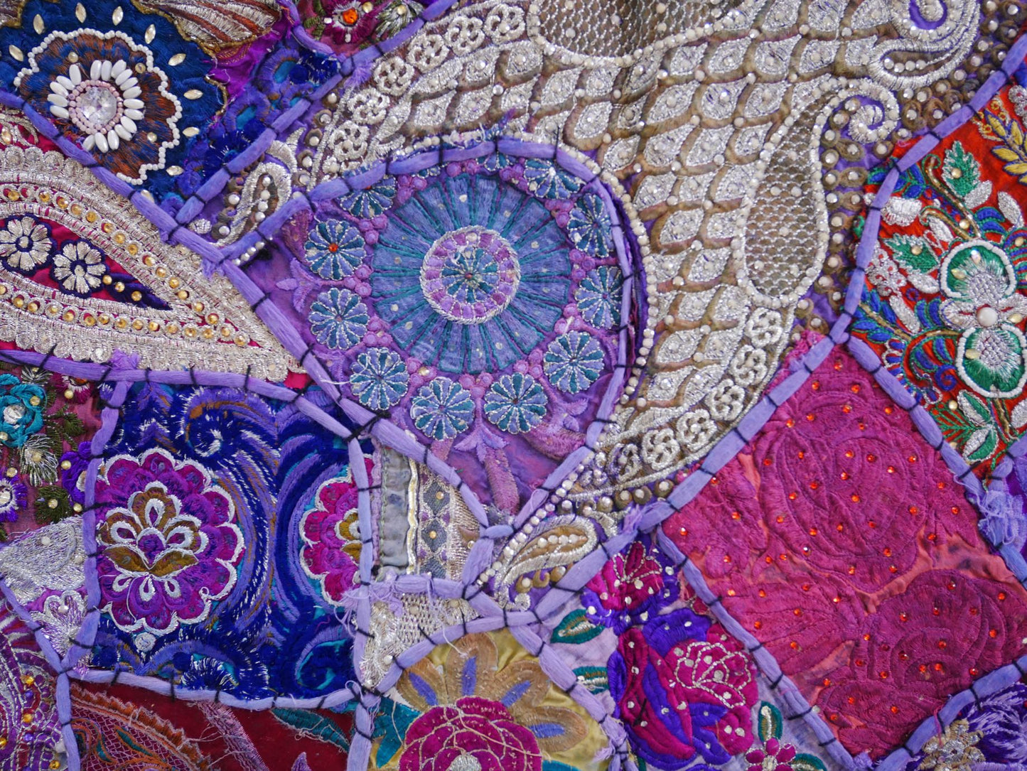 Table runner - wall tapestry boho style Indian wall hanging colorful table runner