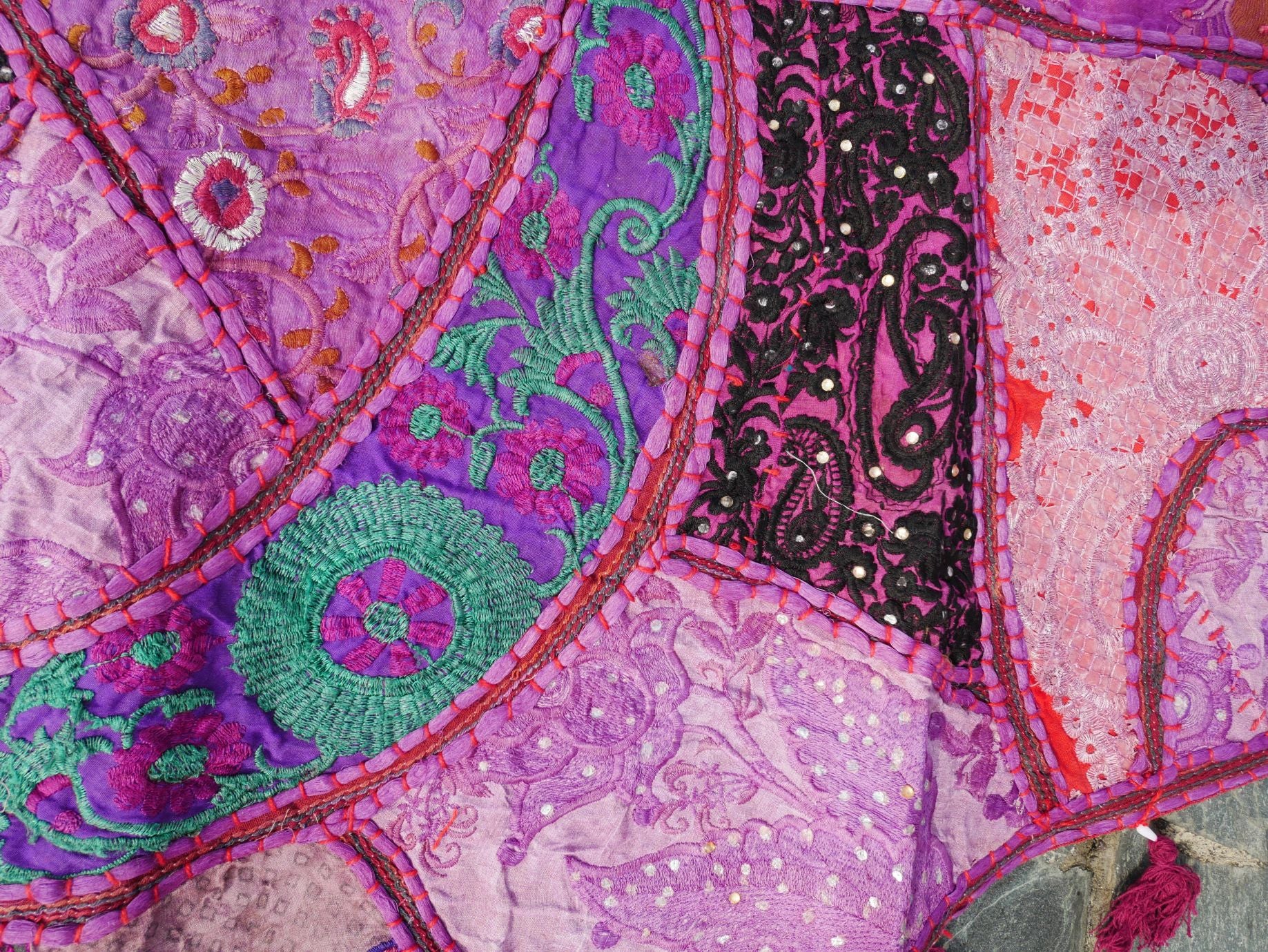 Large Door Hanging 78" Indian Entrance Decor - Toran - Boho Wall Decor - Window Valance - The Shanti Home