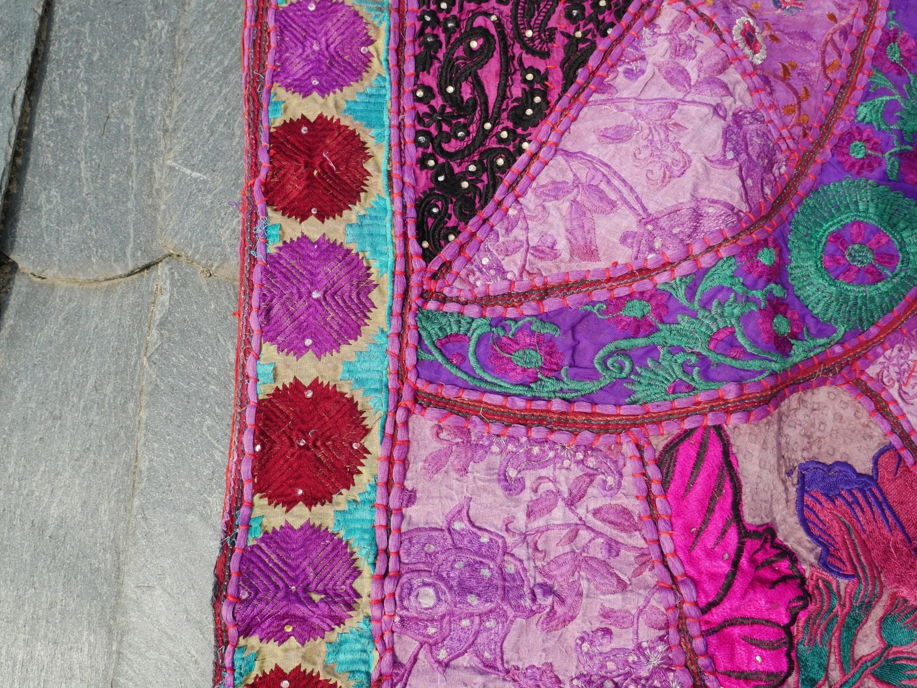 Large Door Hanging 78" Indian Entrance Decor - Toran - Boho Wall Decor - Window Valance - The Shanti Home