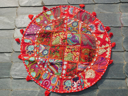 Floor pillow "Shanti Heart" large floor cushion cover or meditation cushion (cover only) - The Shanti Home