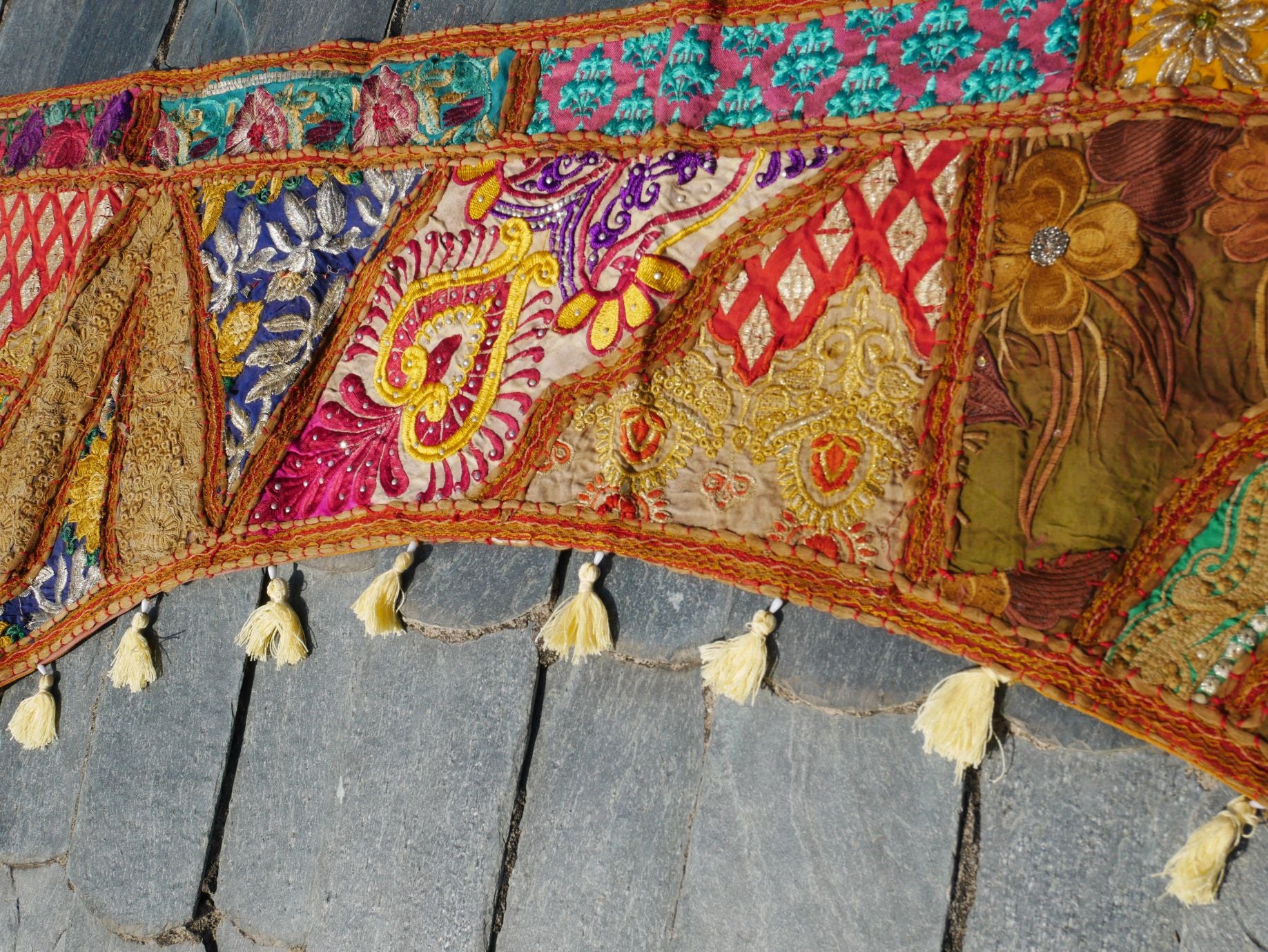 Large Indian Entrance Decor - Toran - Boho Wall Decor - Window Valance - The Shanti Home