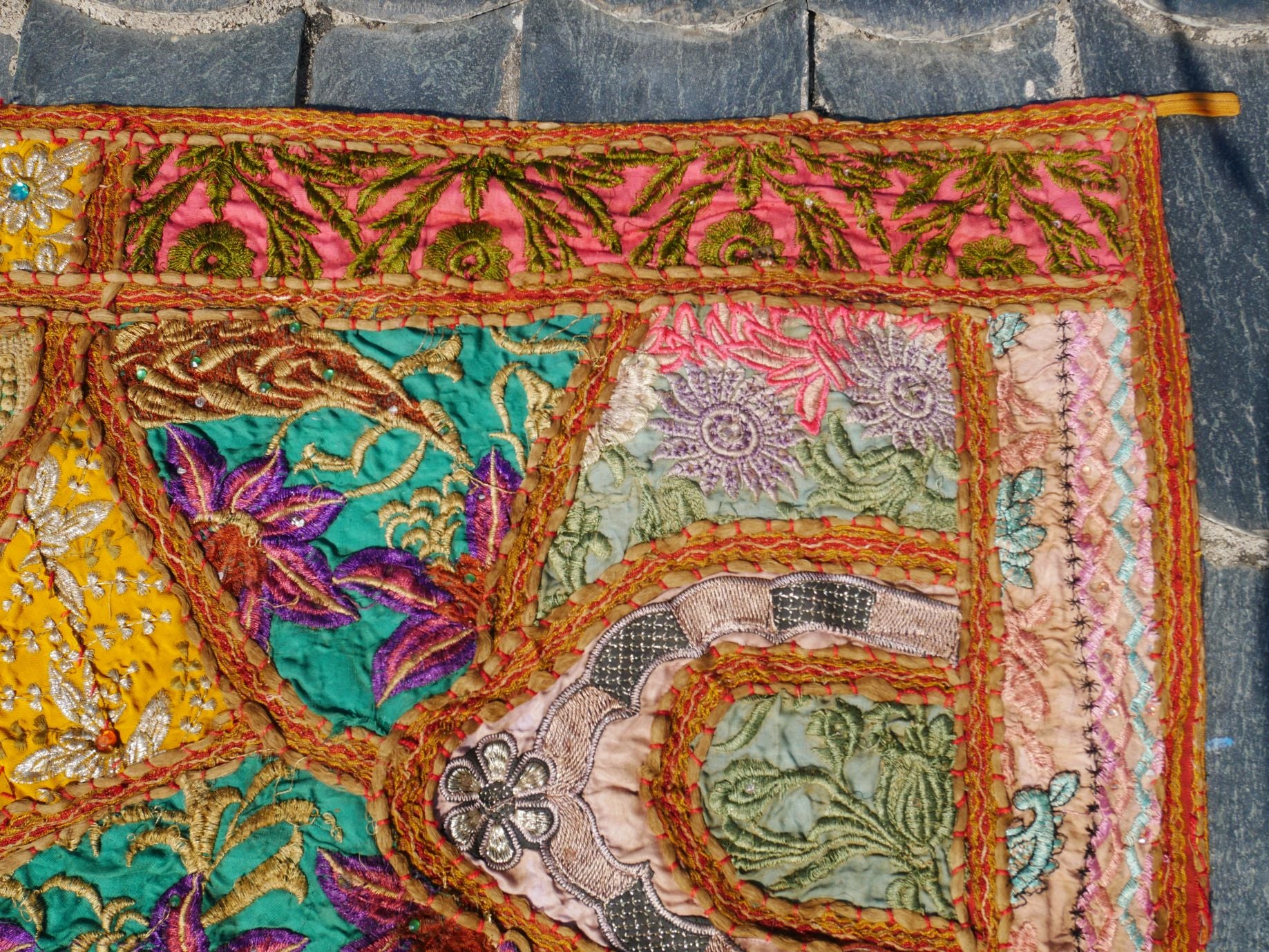 Large Indian Entrance Decor - Toran - Boho Wall Decor - Window Valance - The Shanti Home