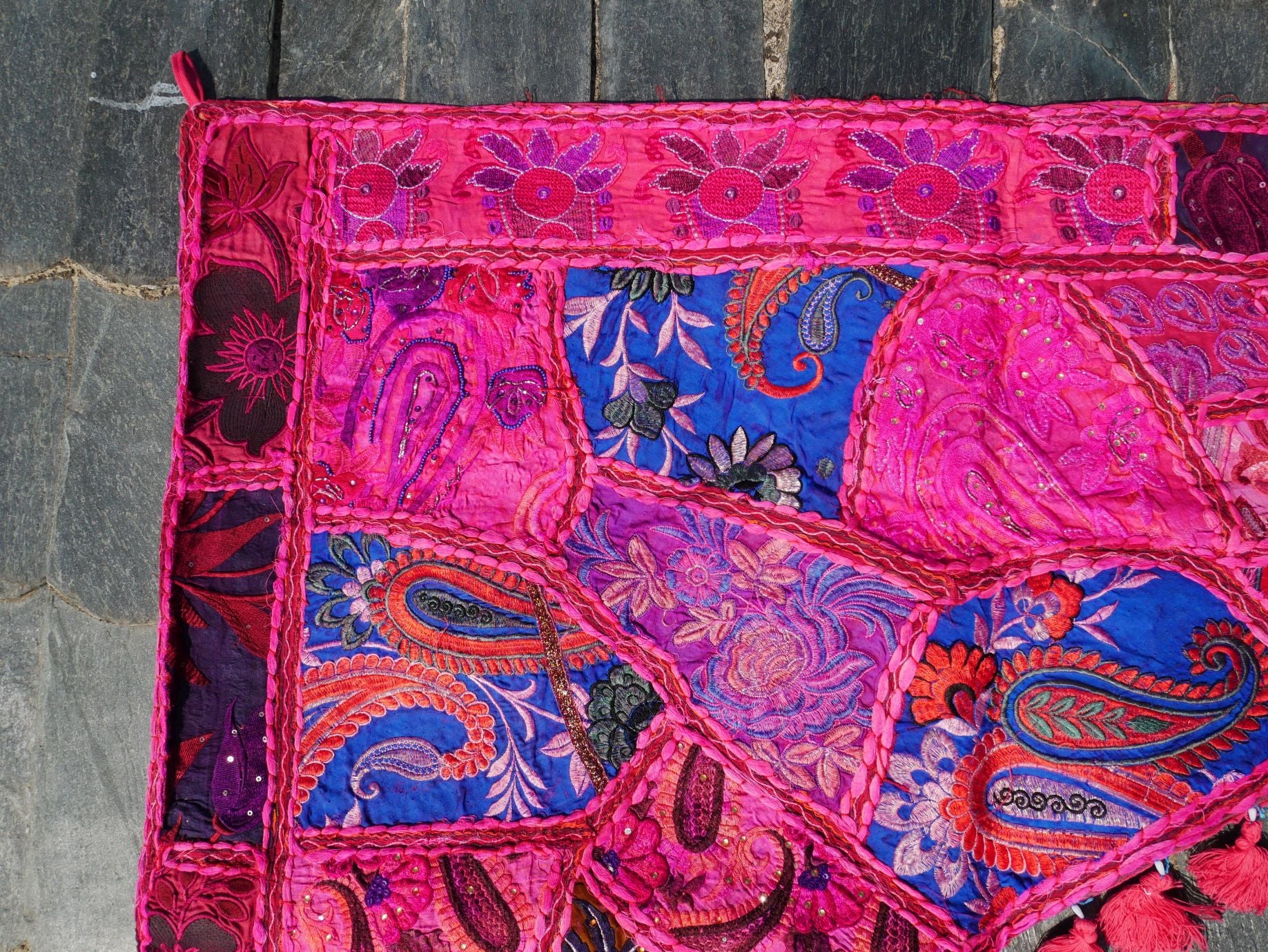 Large Indian Entrance Decor - Toran - Boho Wall Decor - Window Valance - The Shanti Home