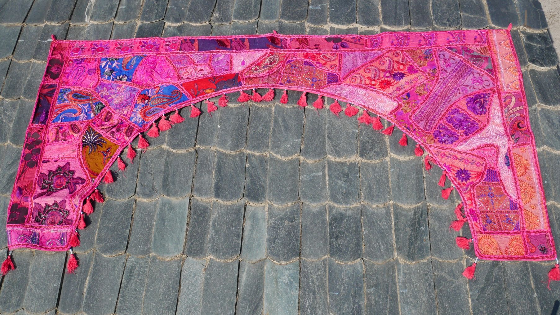 Large Indian Entrance Decor - Toran - Boho Wall Decor - Window Valance - The Shanti Home