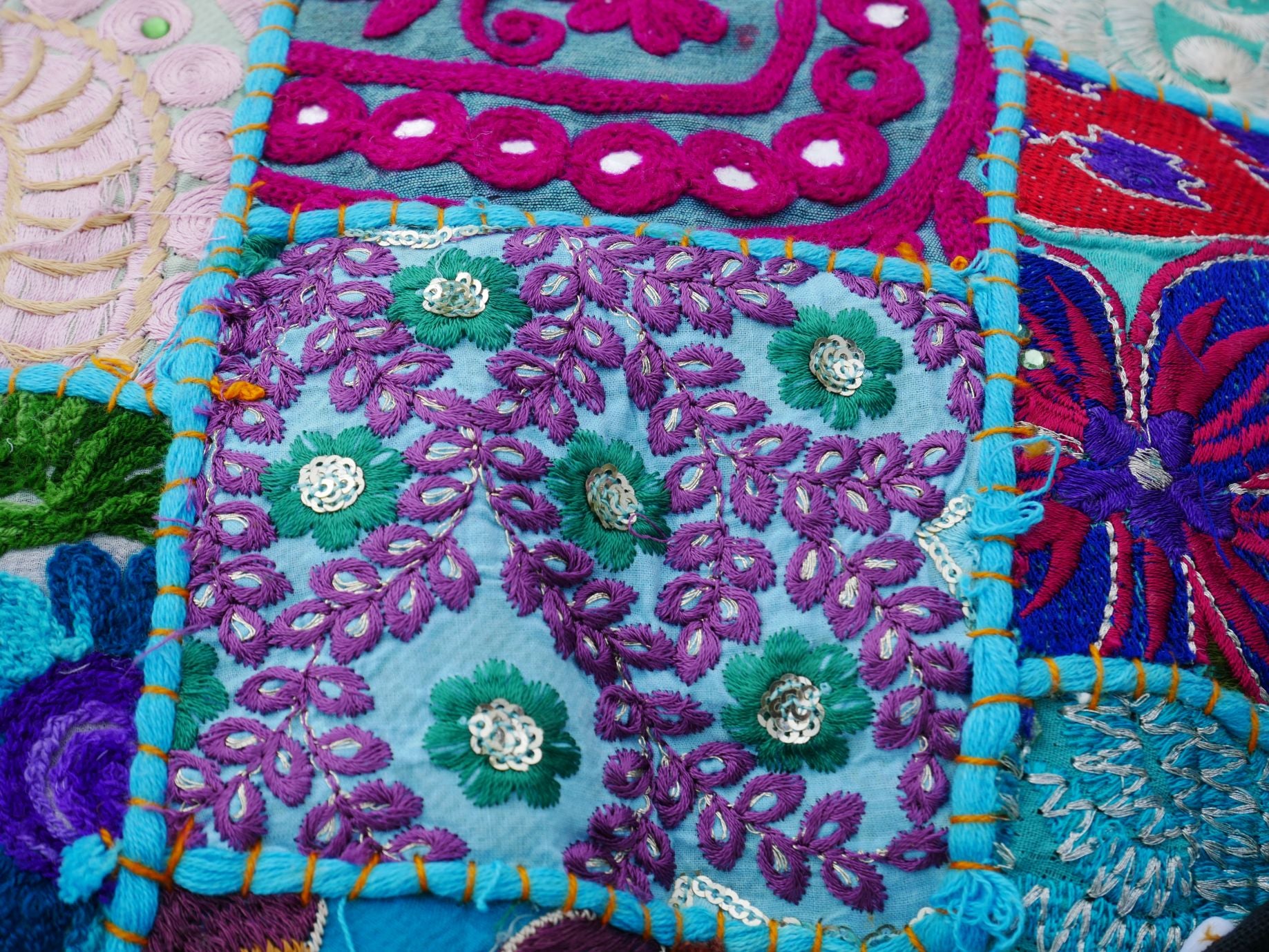 Floor pouf - Indian floor seating | Hippie style floor seating pillow - bean bag - The Shanti Home