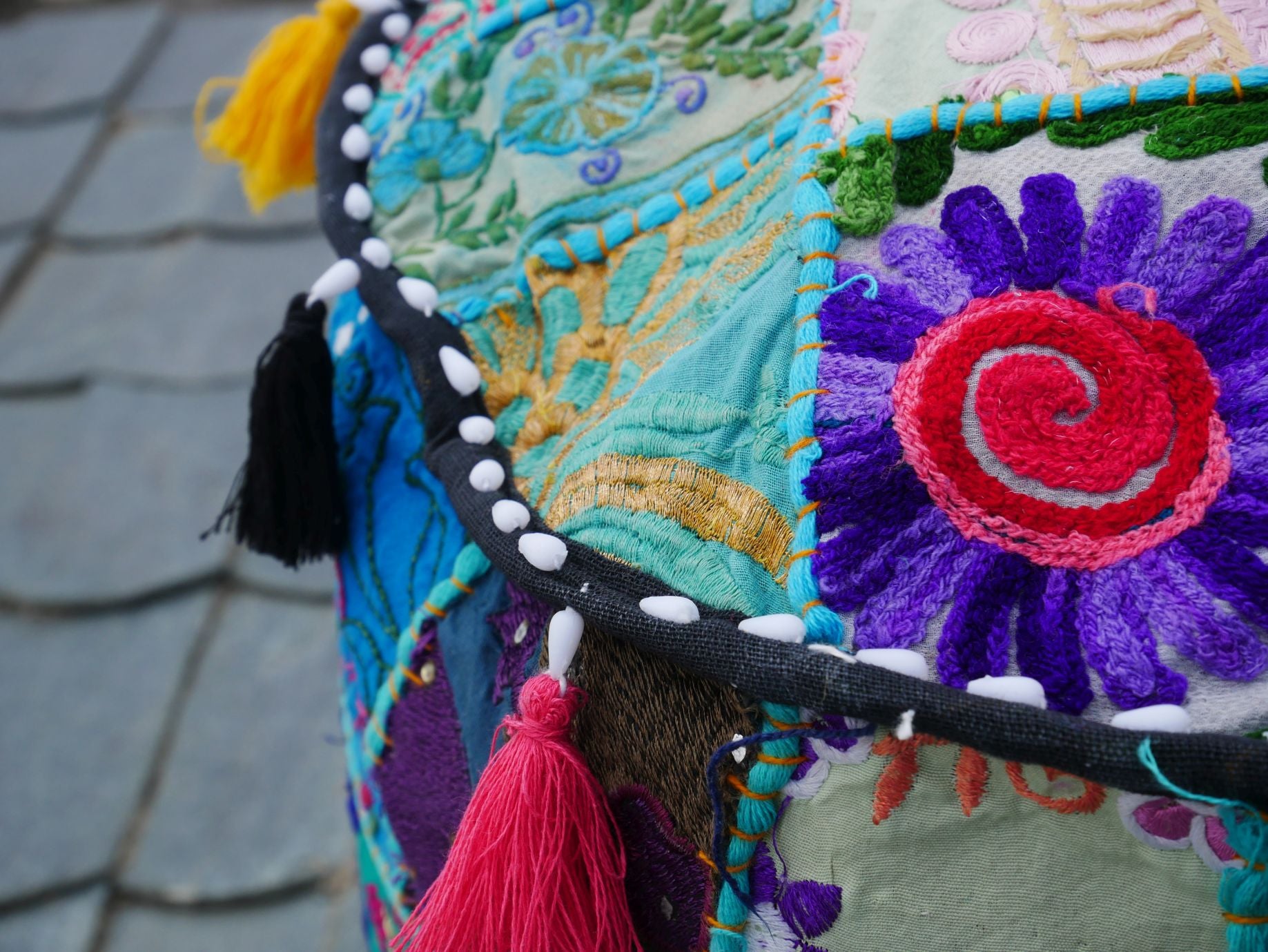 Floor pouf - Indian floor seating | Hippie style floor seating pillow - bean bag - The Shanti Home