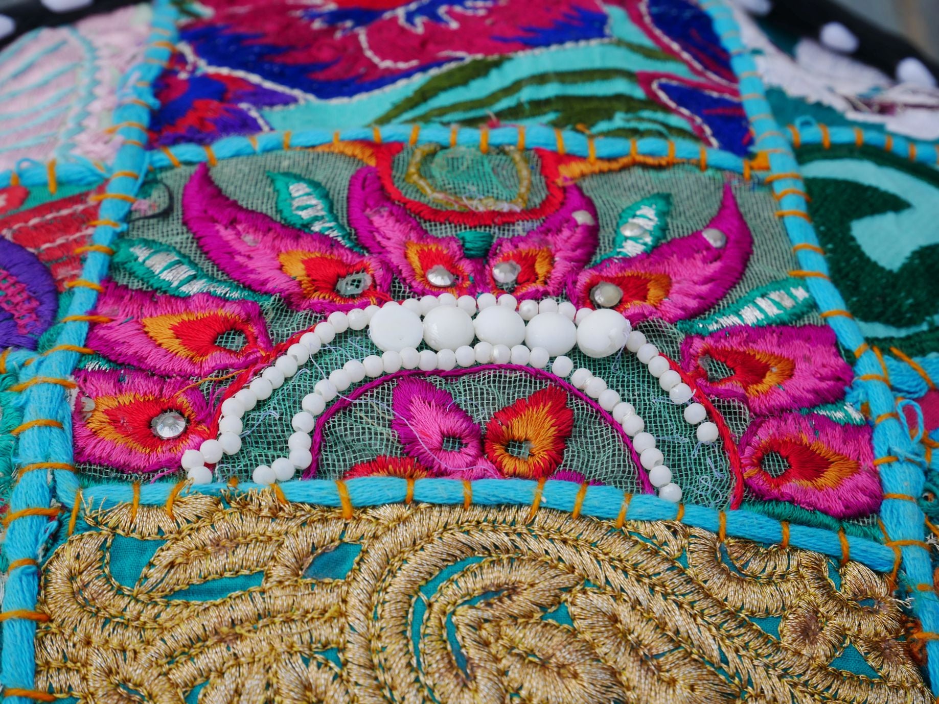 Floor pouf - Indian floor seating | Hippie style floor seating pillow - bean bag - The Shanti Home