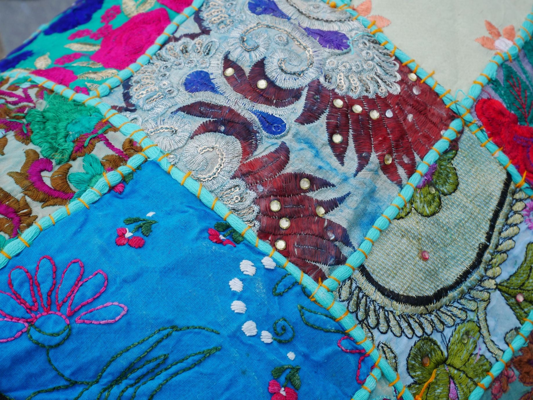 Floor pouf - Indian floor seating | Hippie style floor seating pillow - bean bag - The Shanti Home