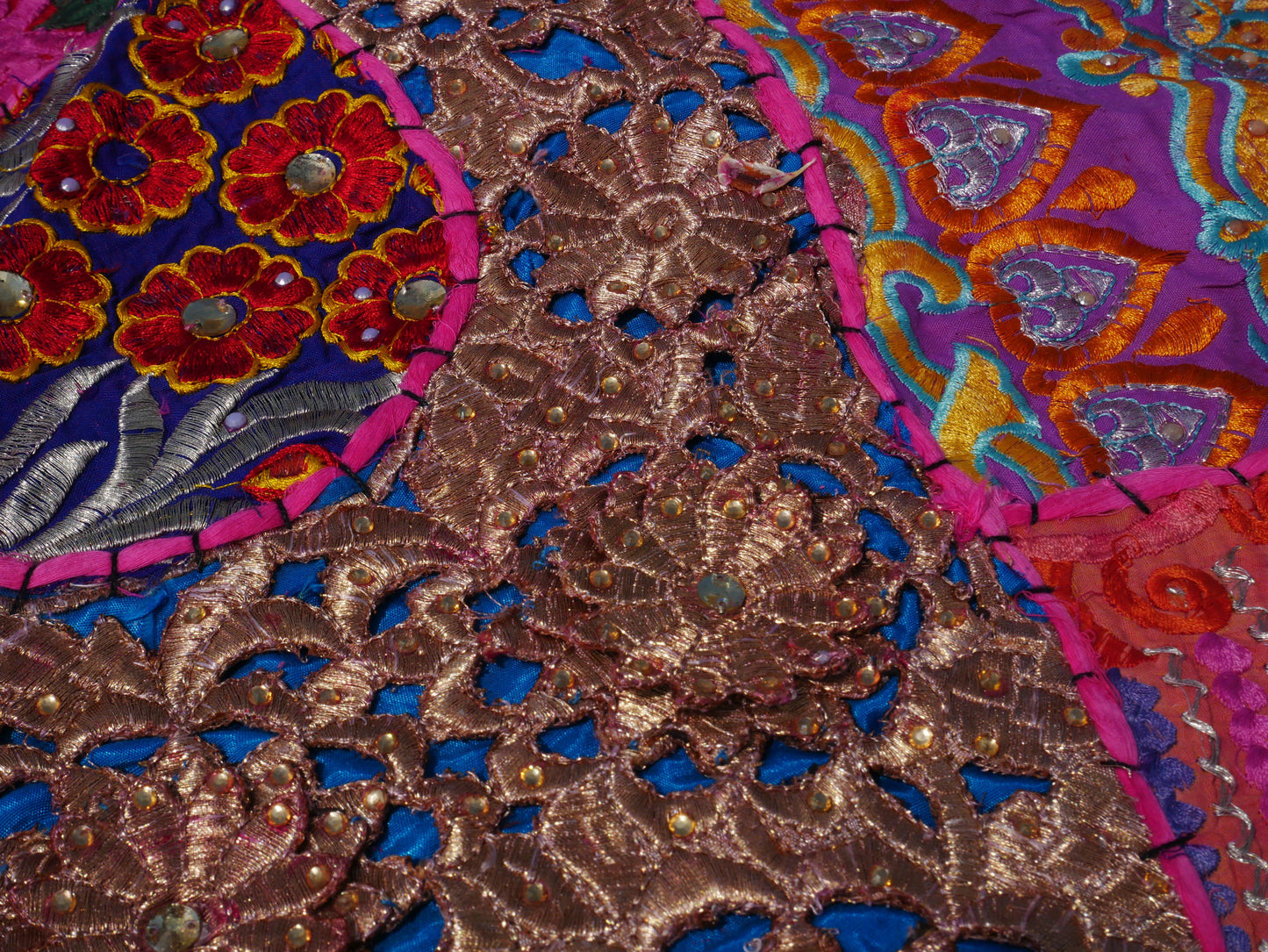 Table runner - wall tapestry boho style Indian wall hanging  colorful table runner