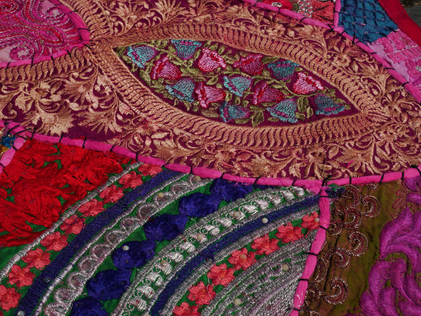 Table runner - wall tapestry boho style Indian wall hanging  colorful table runner