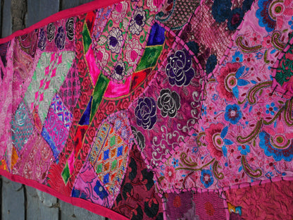 Table runner - wall tapestry boho style Indian wall hanging  colorful table runner