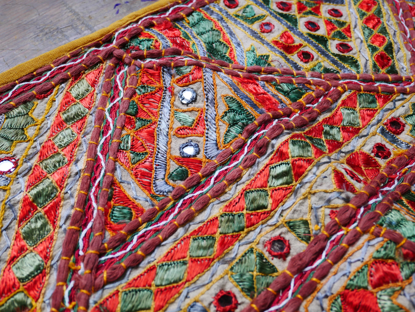 Embroidery Toran - Indian door hanging - Boho window valance Masala
