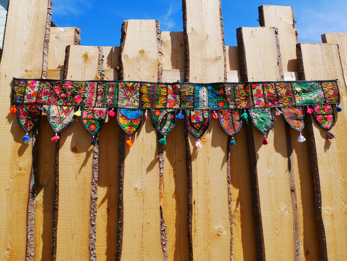 Extra Large Indian Toran 6.5 ft – Handmade Door Hanging & Window Valance