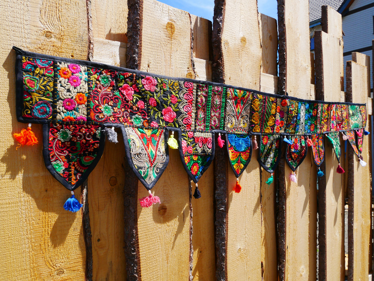 Extra Large Indian Toran 6.5 ft – Handmade Door Hanging & Window Valance