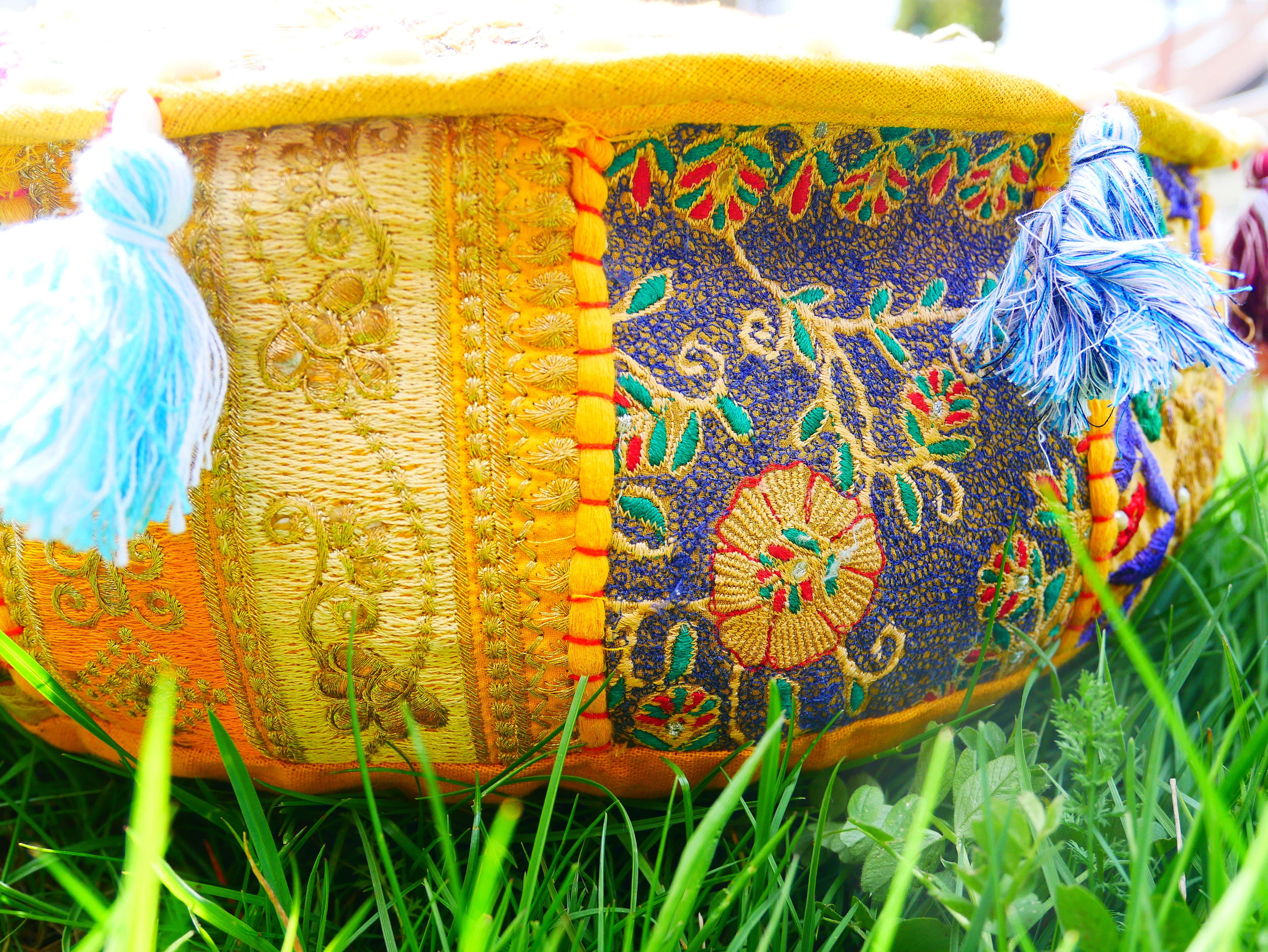 Boho floor pillow - Meditation cushion cover - Indian floor seating patchwork pillow