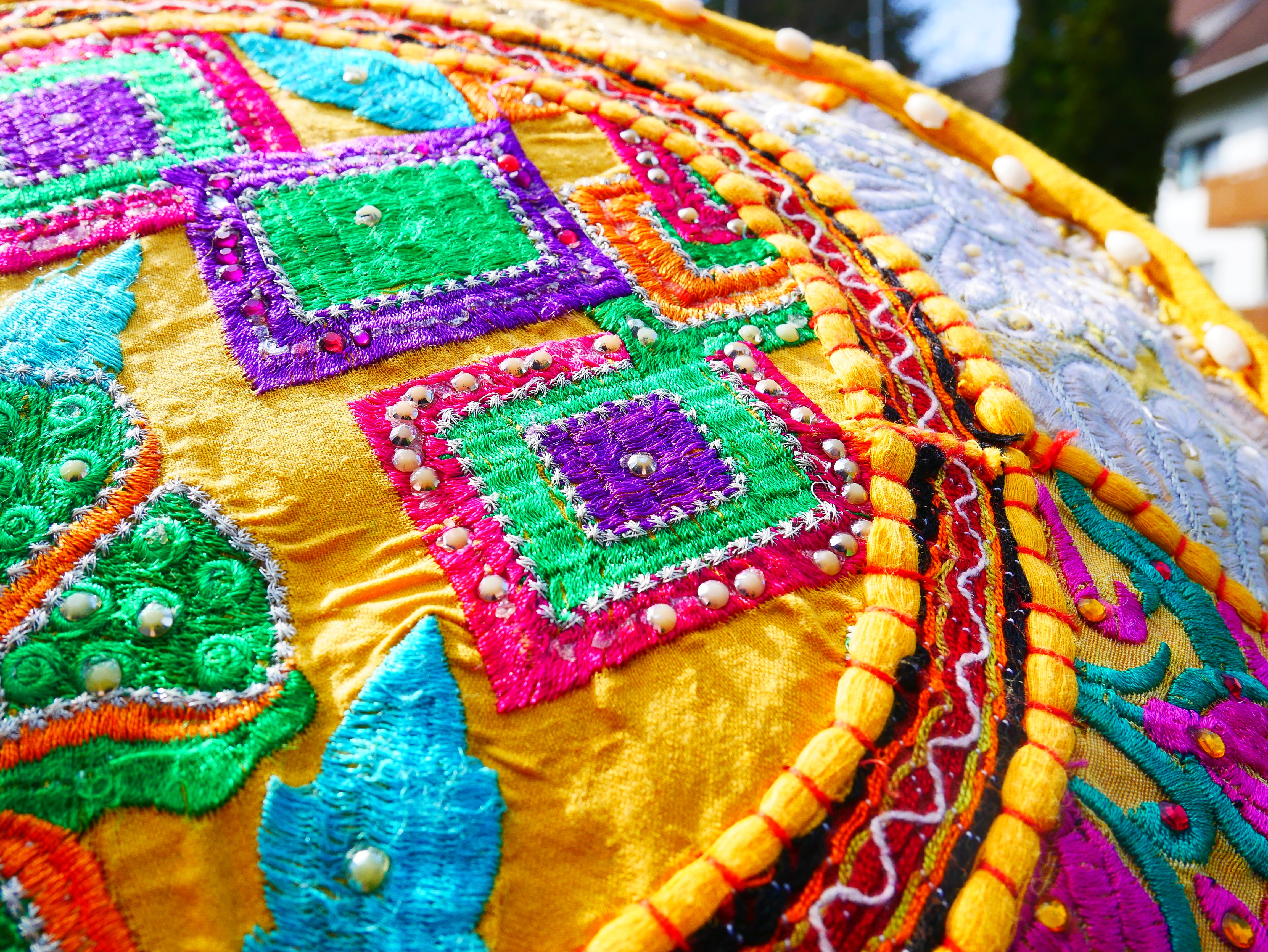 Boho floor pillow - Meditation cushion cover - Indian floor seating patchwork pillow