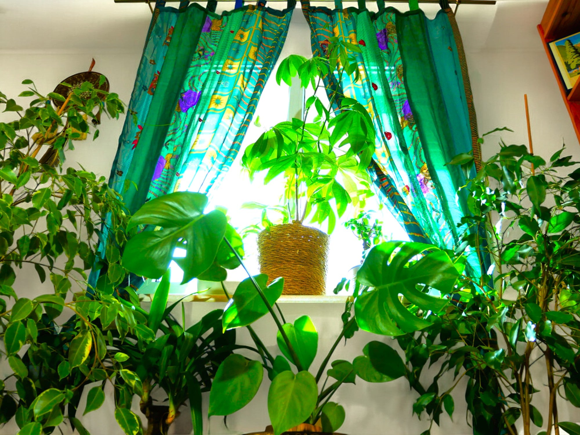 Boho curtains Indian saree curtain | handmade patchwork curtains for bohemian window decor - The Shanti Home