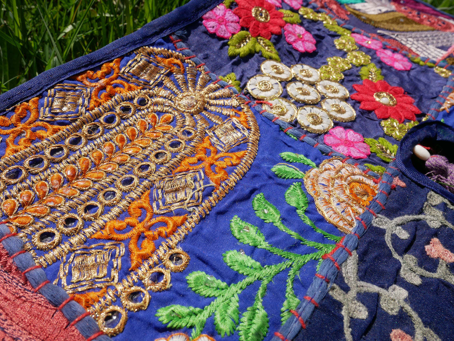 Indian Patchwork Toran – handmade door valance | Boho hippie curtain, window décor & wall tapestry