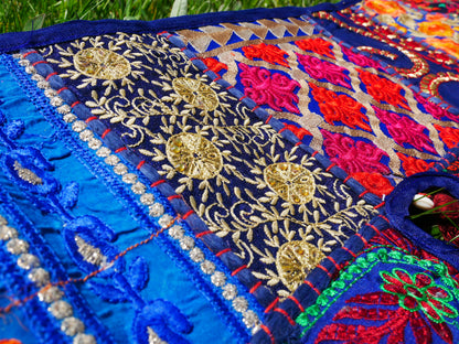 Indian Patchwork Toran – handmade door valance | Boho hippie curtain, window décor & wall tapestry