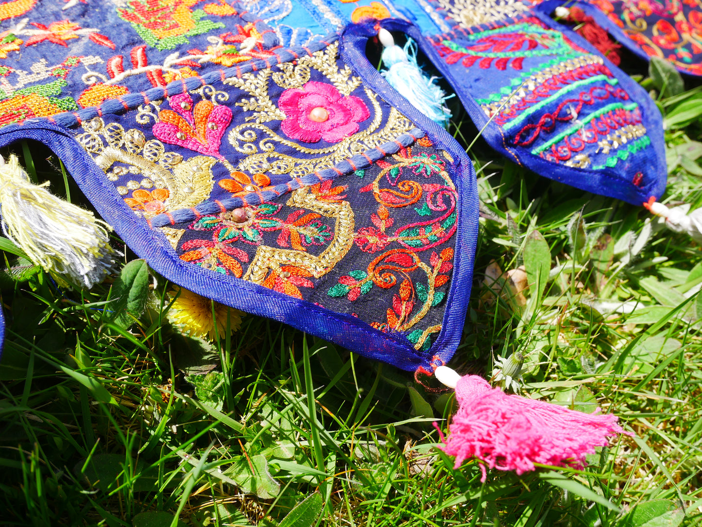 Indian Patchwork Toran – handmade door valance | Boho hippie curtain, window décor & wall tapestry