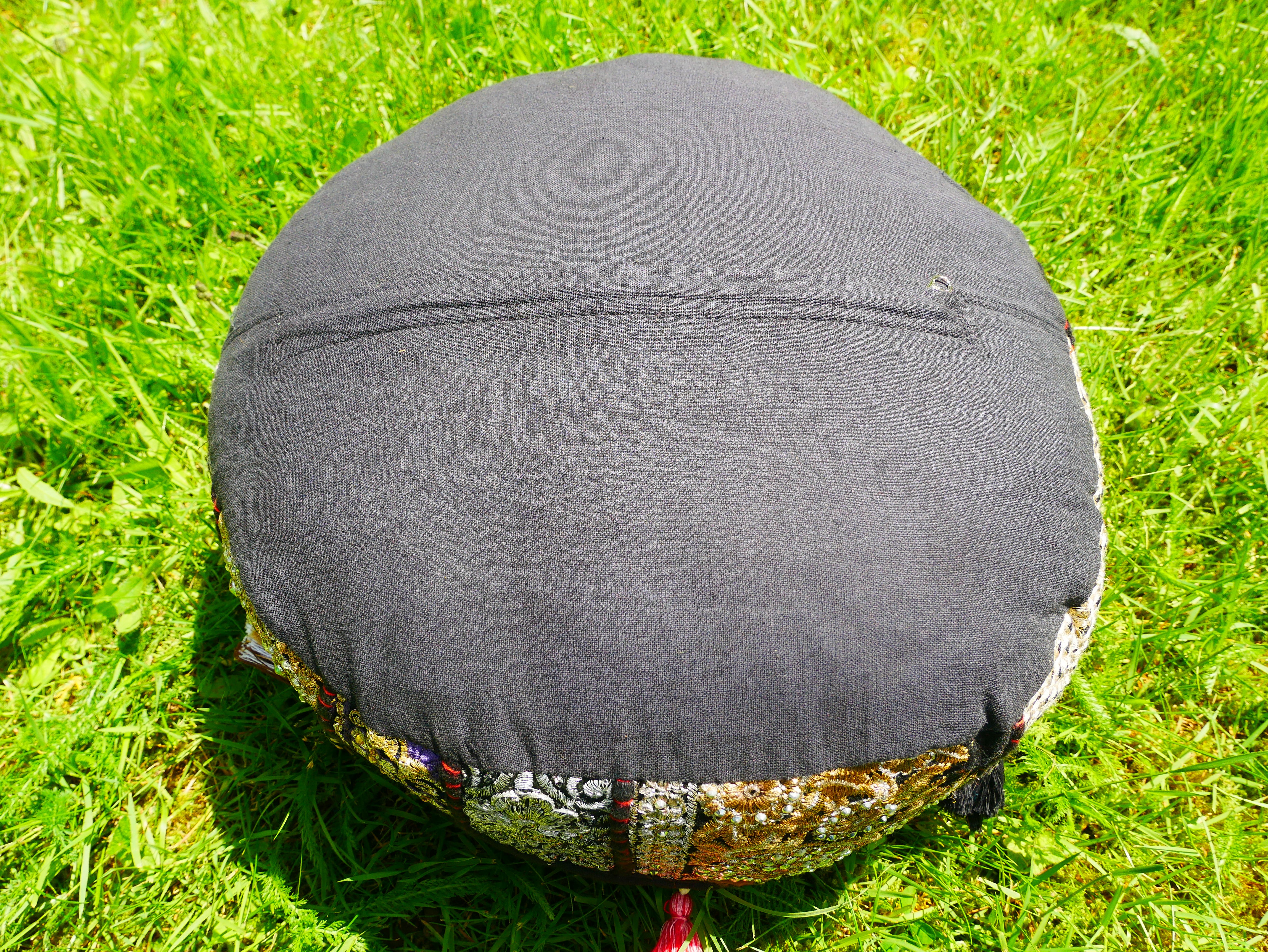 Boho floor pillow - Meditation cushion cover - Indian floor seating patchwork pillow