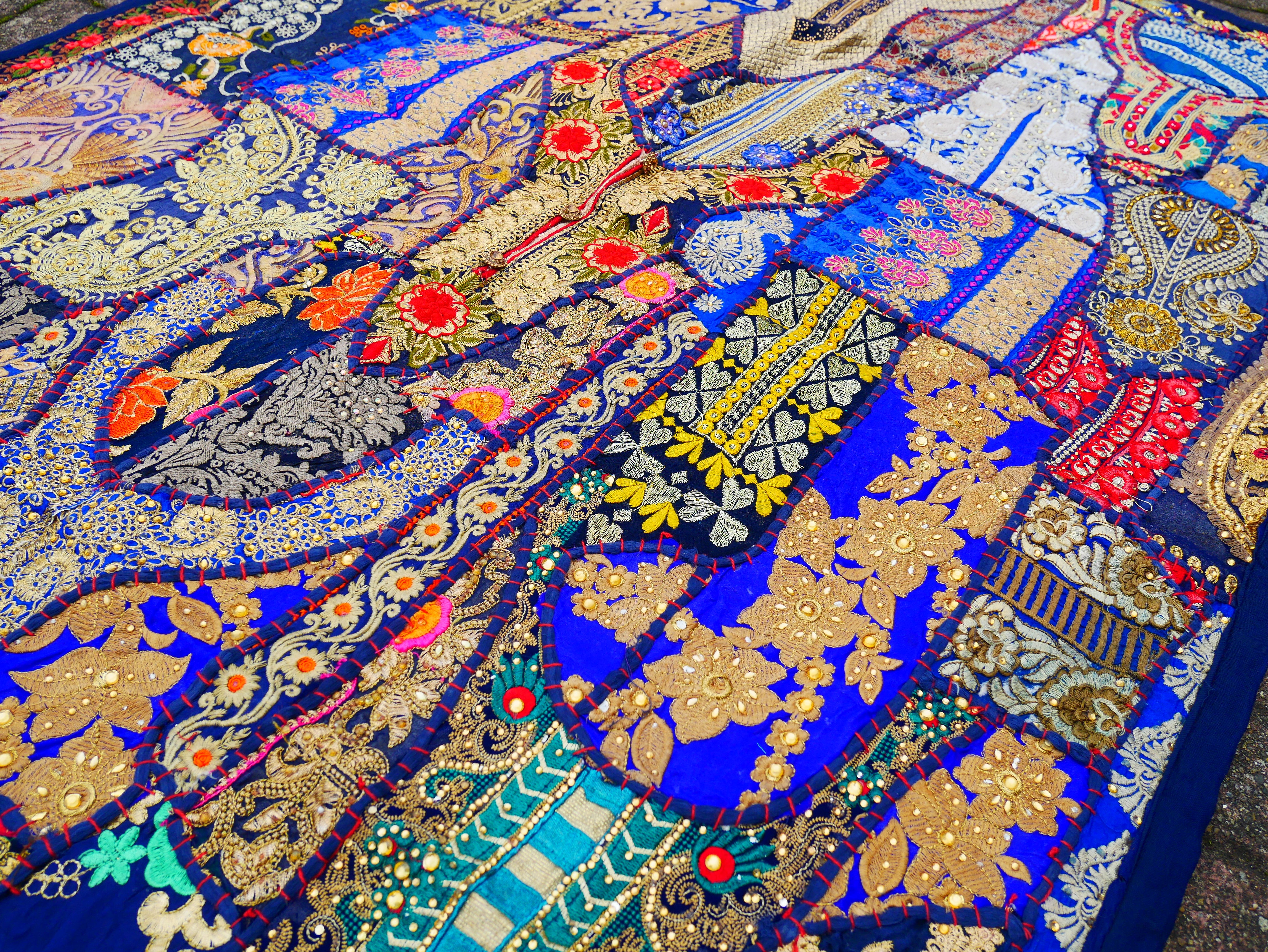 Tapiz de pared azul bohemio - Tapiz indio para pared - Decoración de pared hippie bohemia