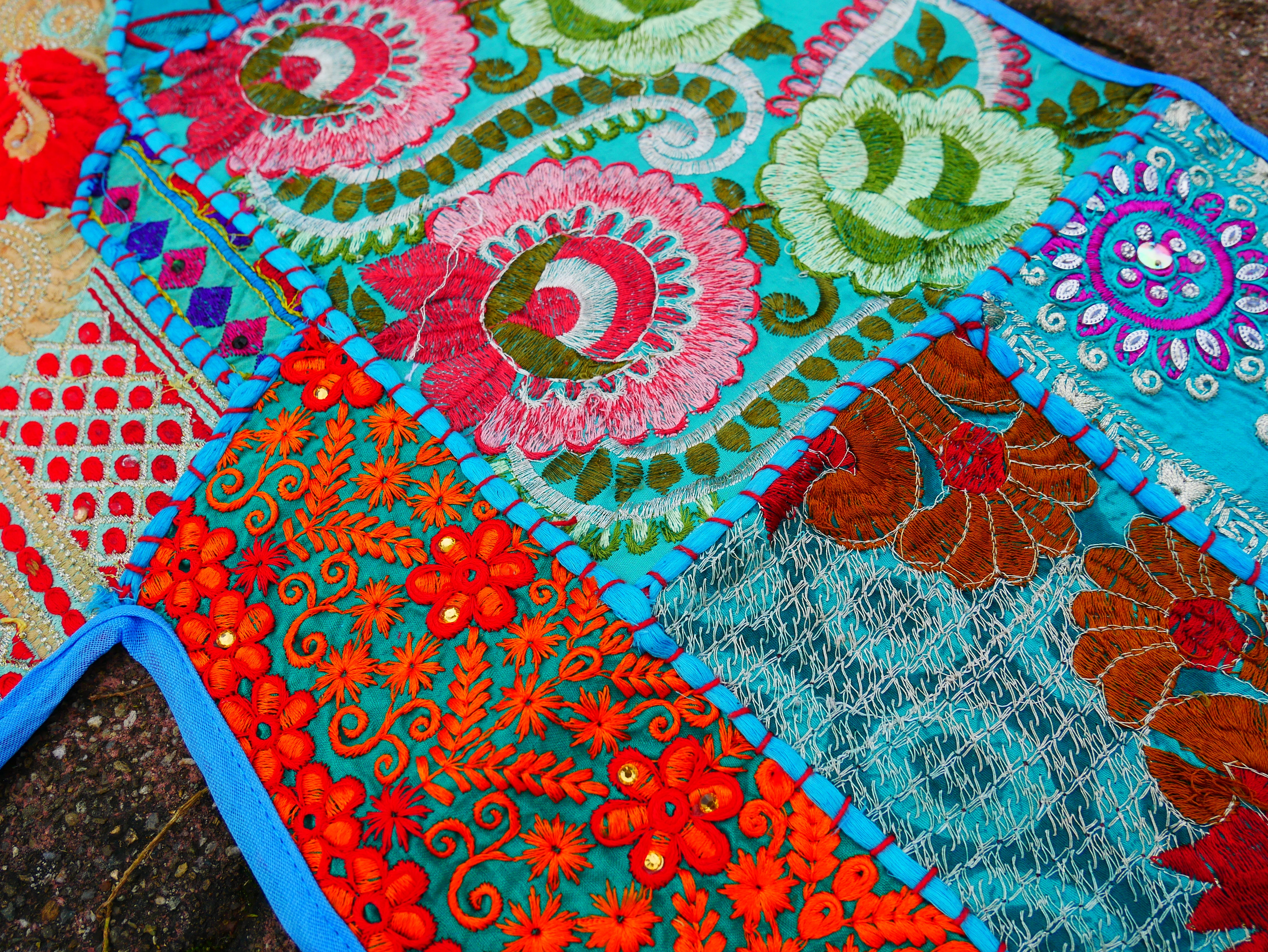 Indian door hanging - Toran - blue wall tapestry for bohemian wall decor and hippie homes - The Shanti Home