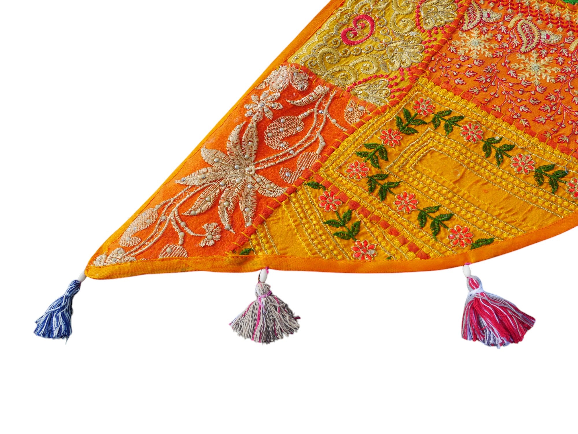 Cortina india para puerta - Toran - tapiz naranja para decoración de pared bohemia y hogares hippies