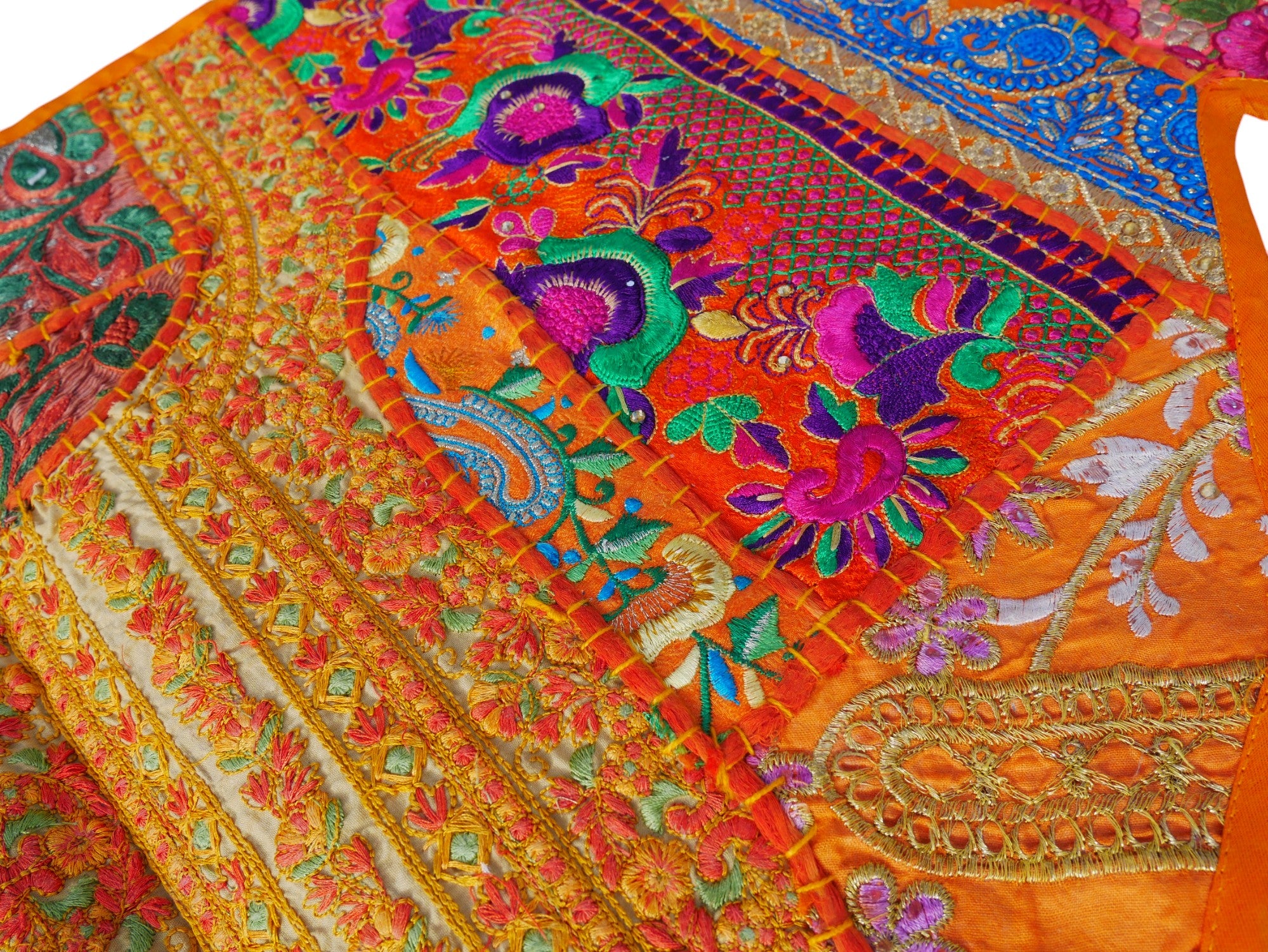 Cortina india para puerta - Toran - tapiz naranja para decoración de pared bohemia y hogares hippies