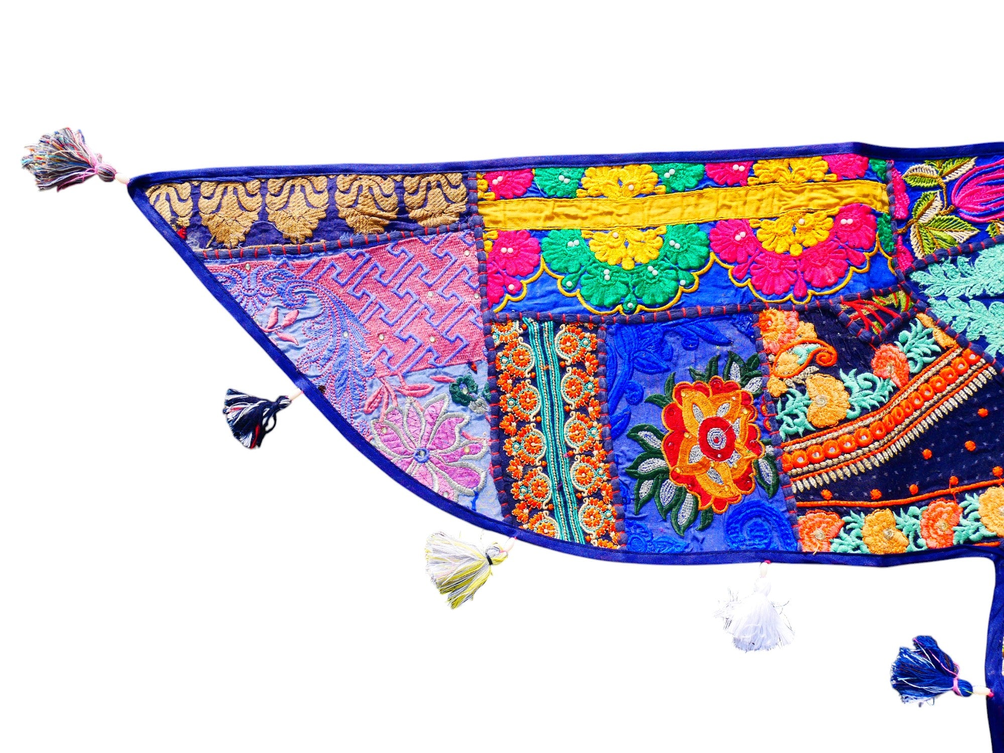 Tapiz indio para colgar en la puerta - Torán - tapiz de pared azul para decoración de paredes bohemias y hogares hippies