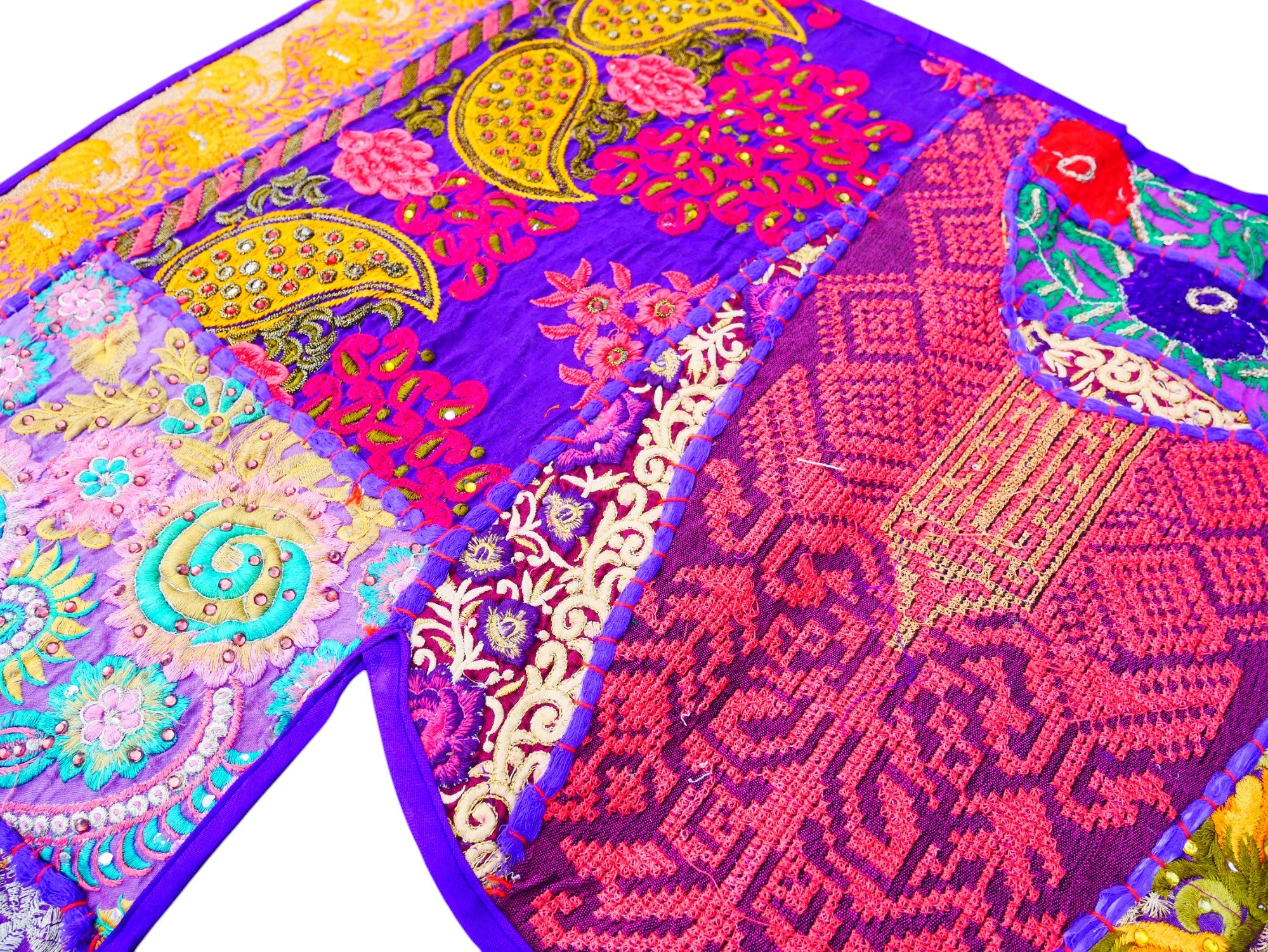 Colgadura de puerta india - Toran - tapiz de pared púrpura para decoración de pared bohemia y hogares hippies