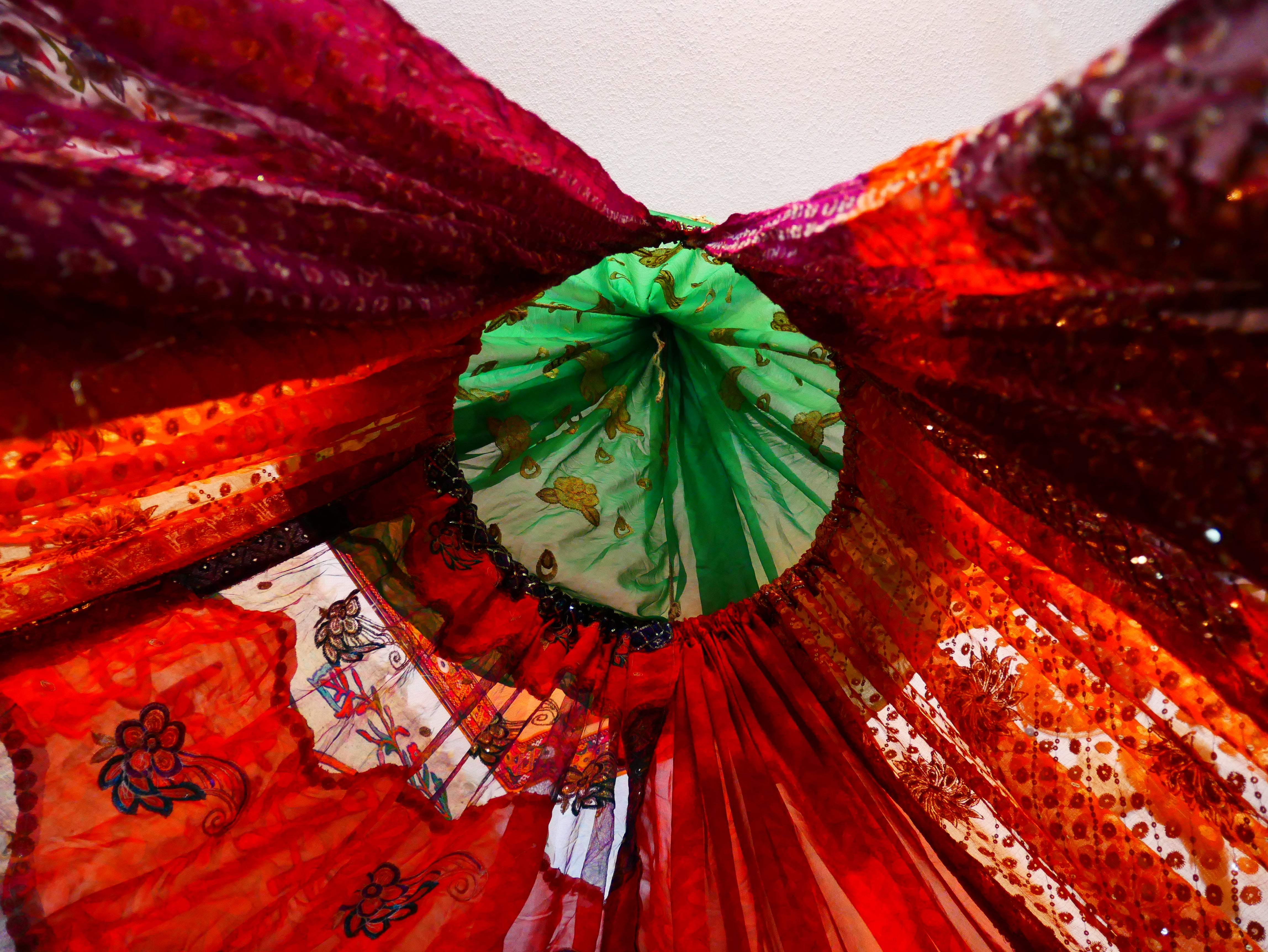 Wedding Saree canopy - Boho Hanging Tent- bed canopy  | bohemian wedding backdrop - Hippie decor - floor seating area | meditation room - Shanti baldachin - The Shanti Home