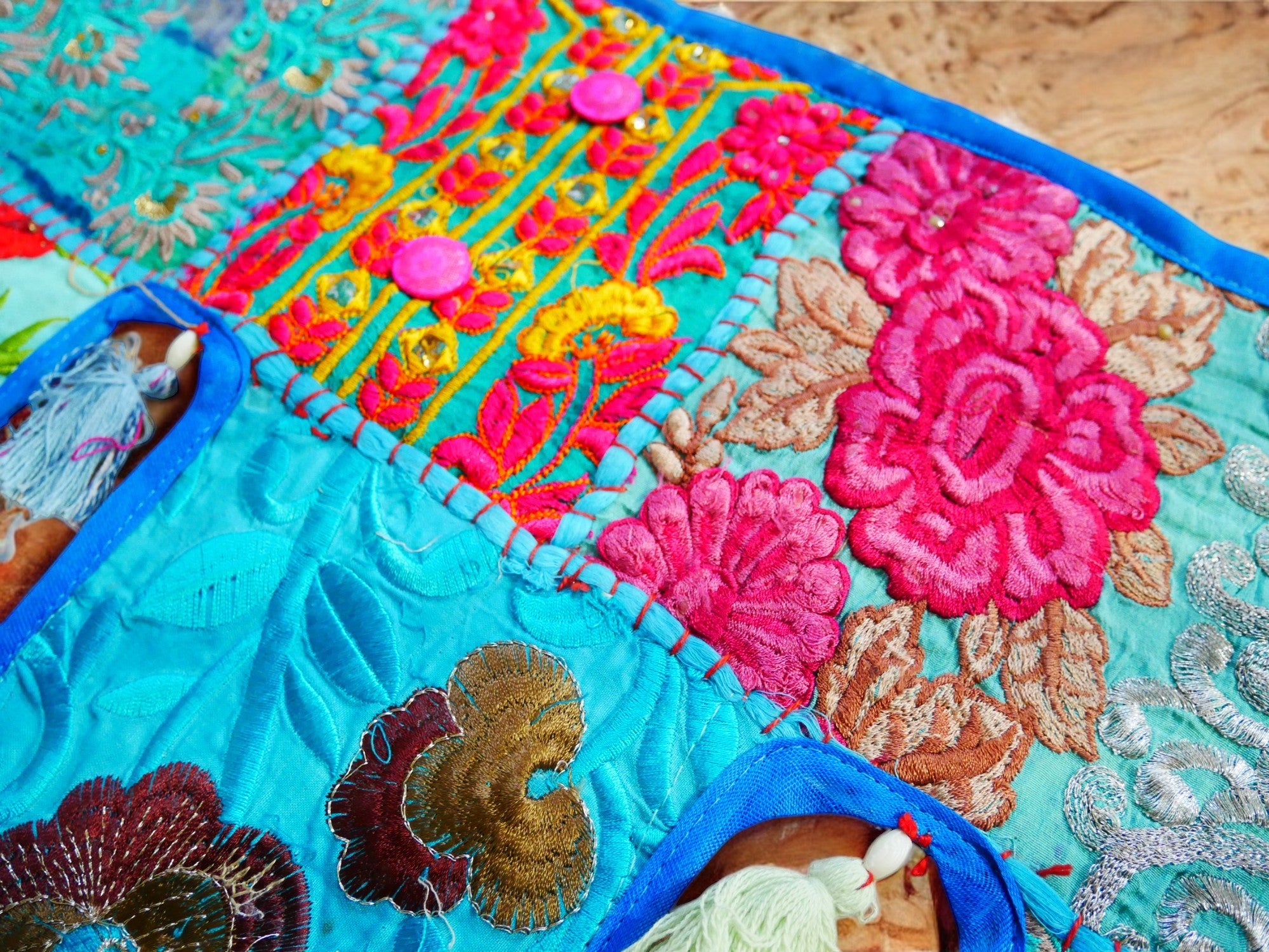 Cenefa de ventana india Toran extragrande de 1,98 m - Adorno para puerta - Decoración de pared hippie