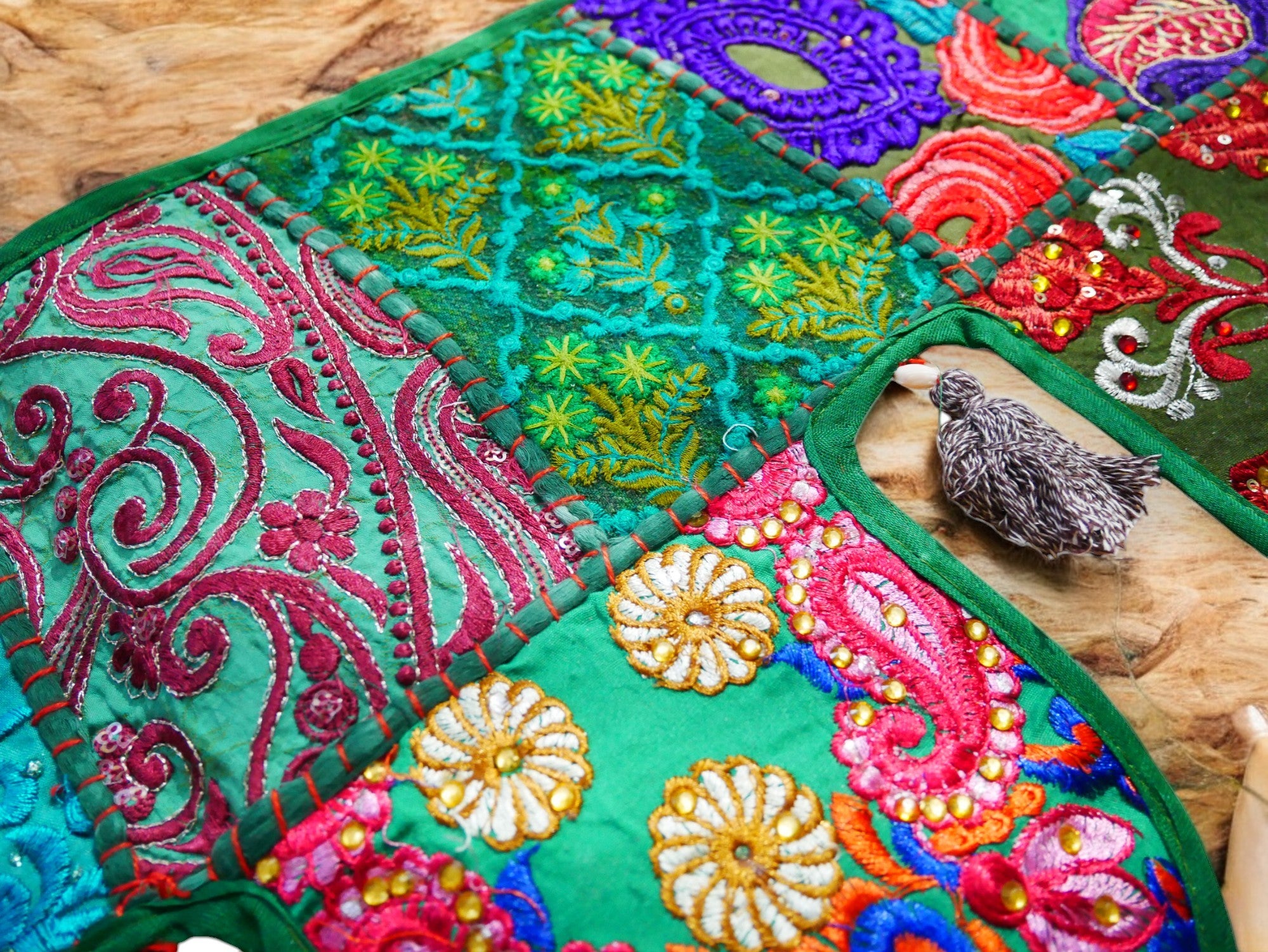 Cenefa de ventana india Toran extragrande de 1,98 m - Adorno para puerta - Decoración de pared hippie