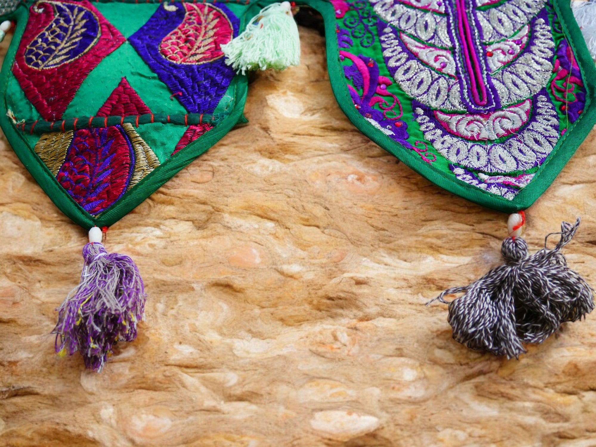 Cenefa de ventana india Toran extragrande de 1,98 m - Adorno para puerta - Decoración de pared hippie