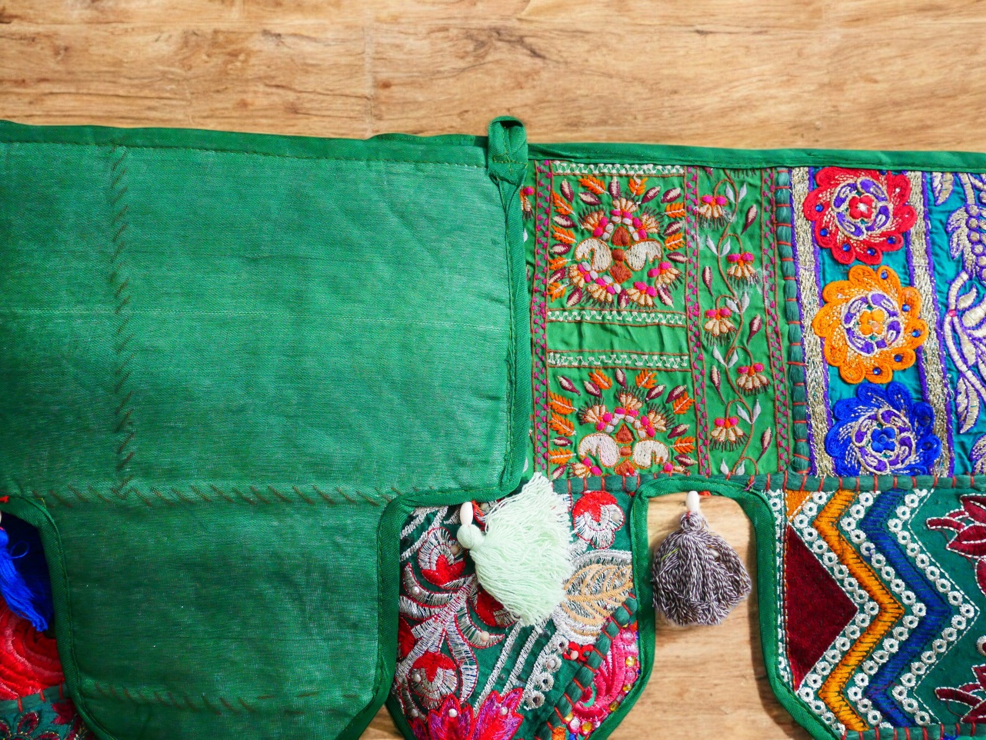 Cenefa de ventana india Toran extragrande de 1,98 m - Adorno para puerta - Decoración de pared hippie