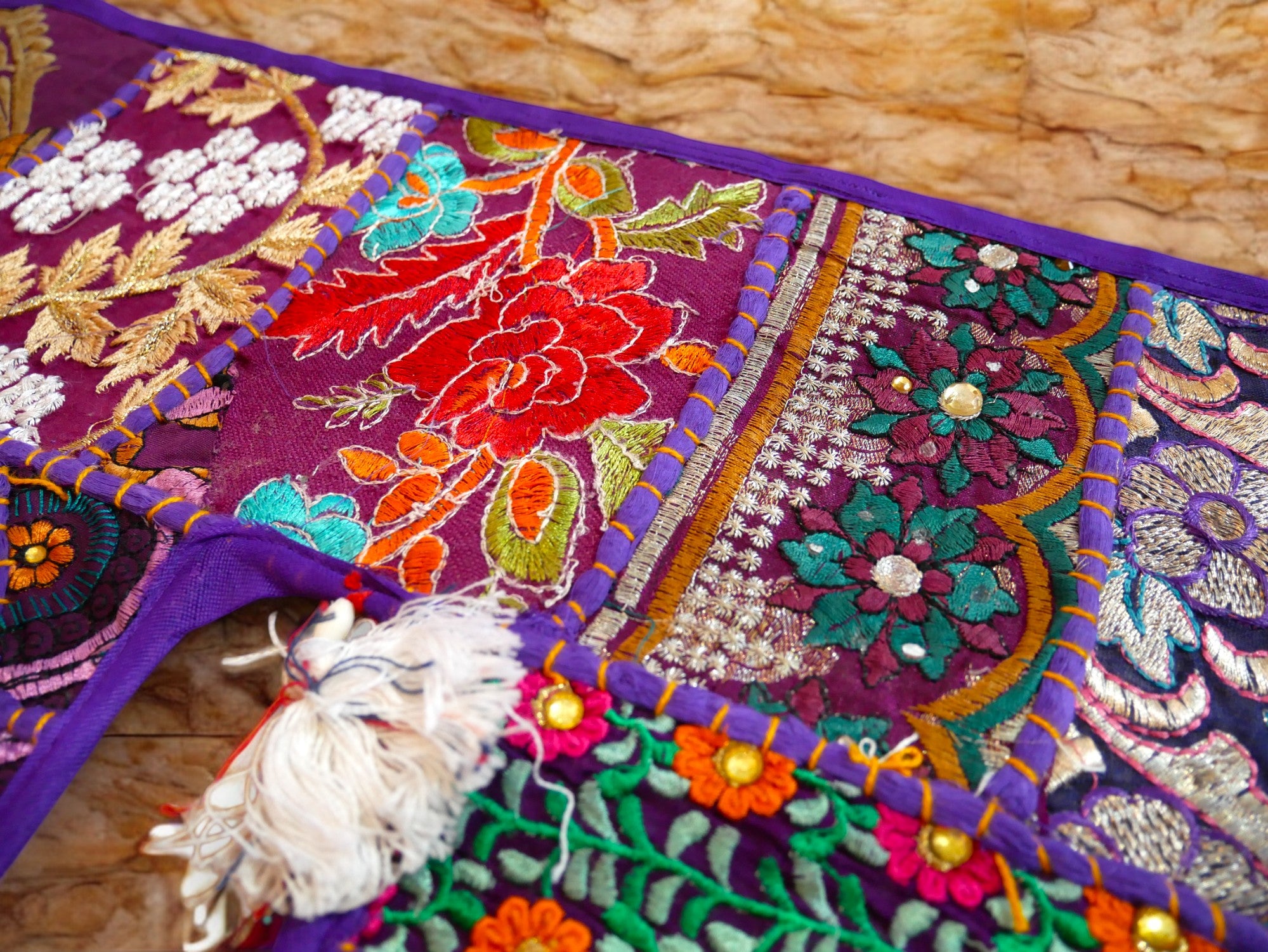 Cenefa de ventana india Toran extragrande de 1,98 m - Adorno para puerta - Decoración de pared hippie