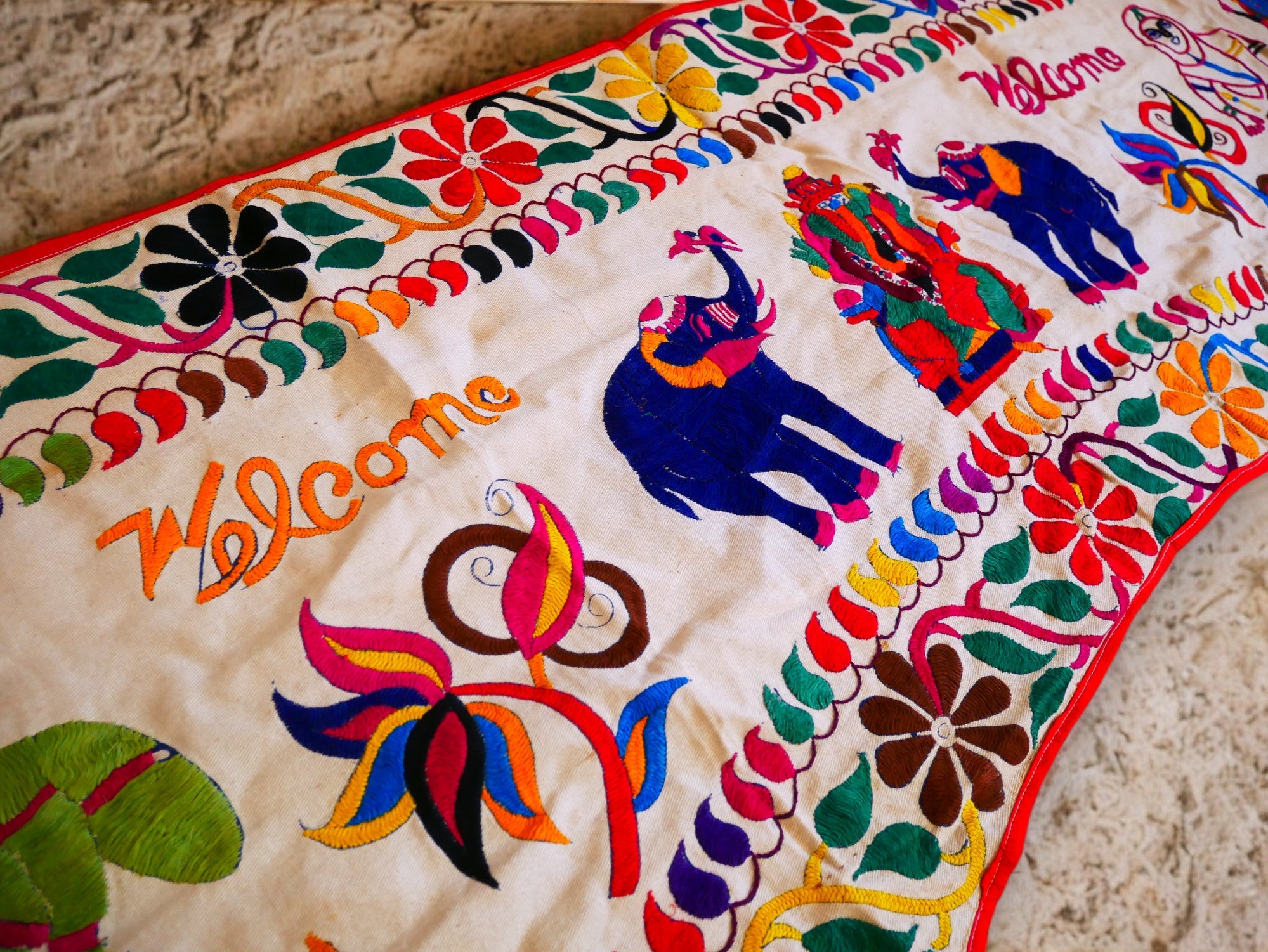 Vintage door valance - colorful Toran - Indian window topper | authentic tribal door decor | boho wall tapestry - bohemian curtain