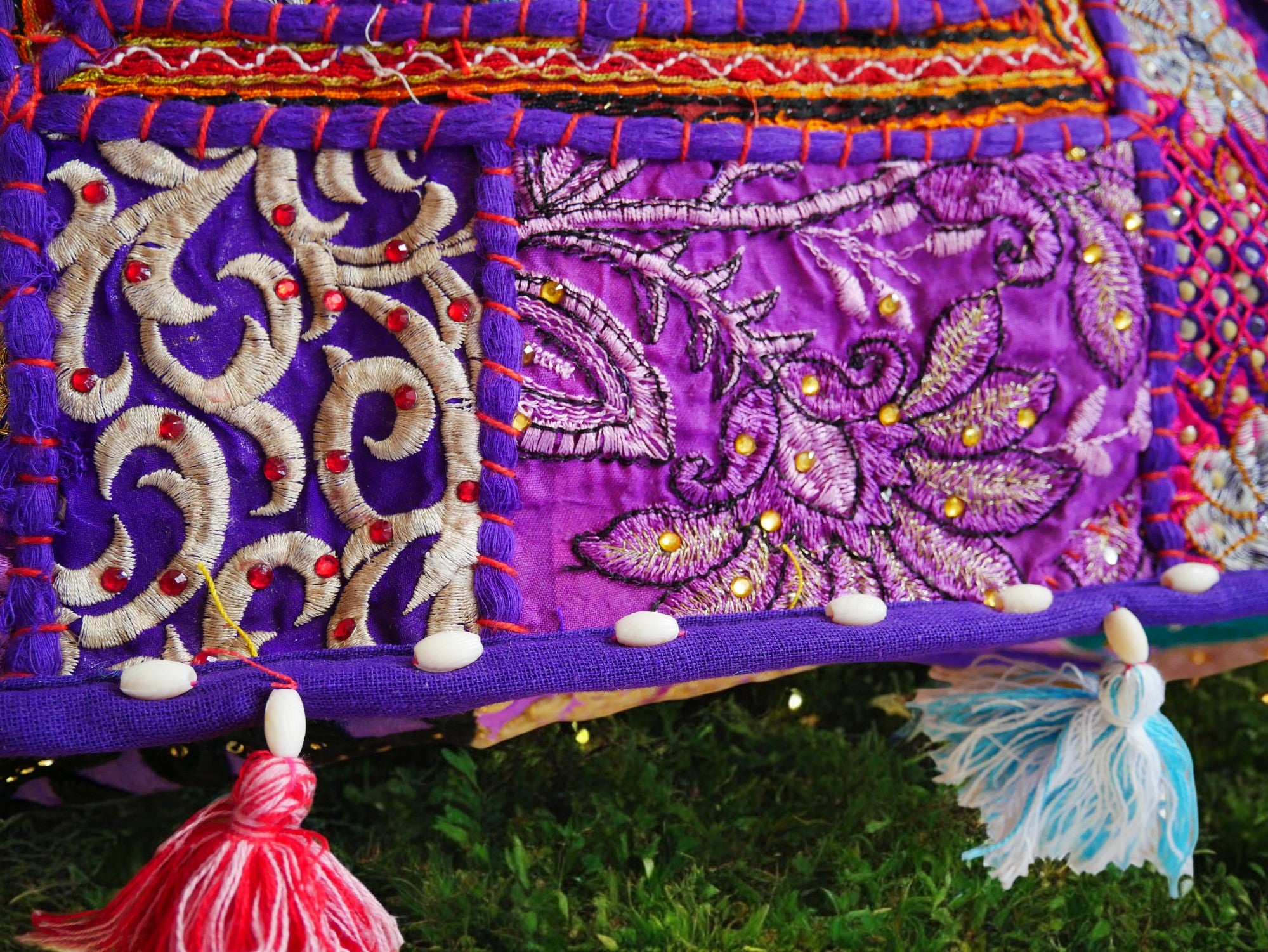 Funda de cojín de suelo Rajastani de 40 cm | Cojín de meditación - cojín decorativo para asientos de suelo bohemios indios (Kopie)