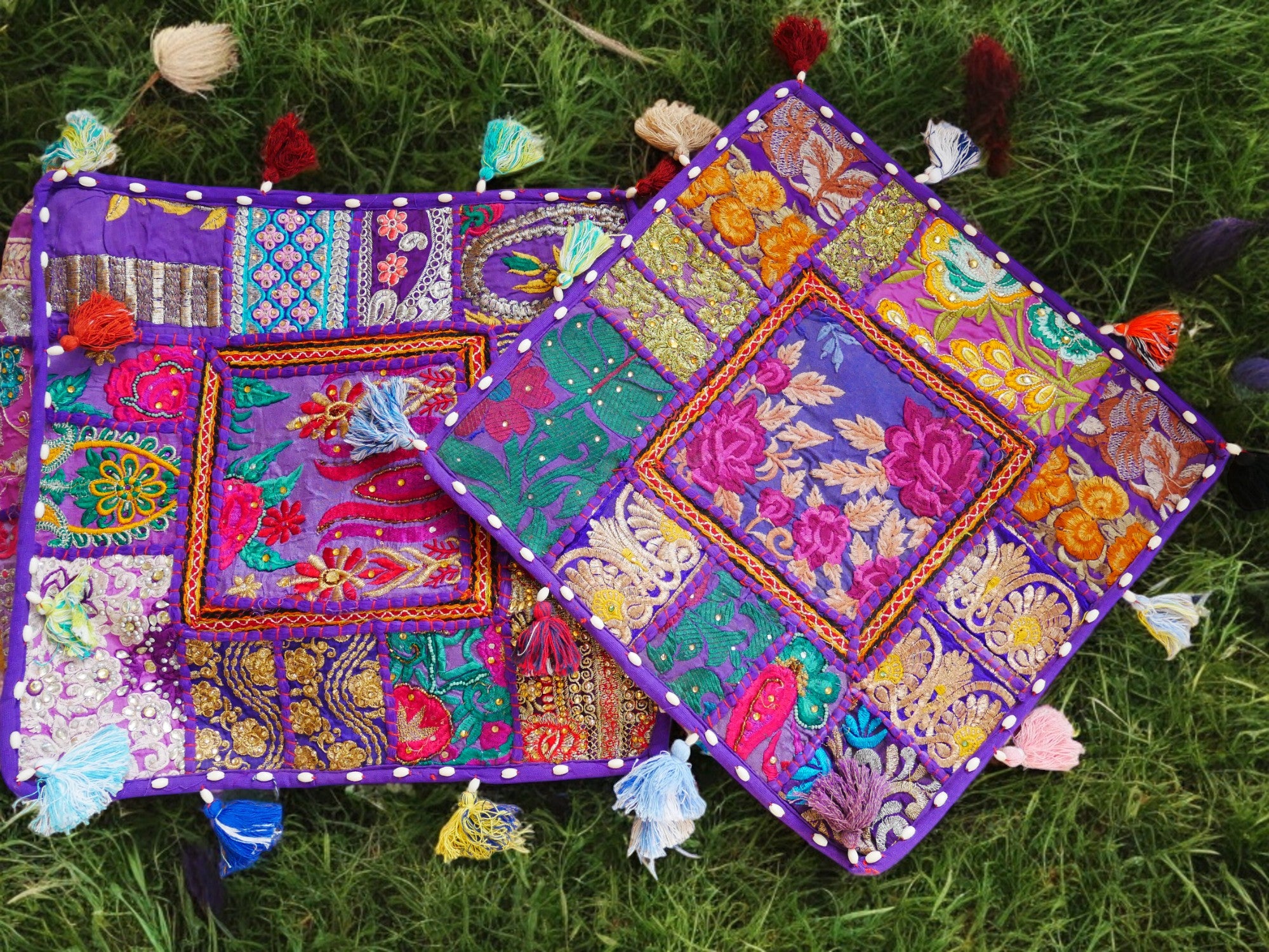 Funda de cojín de suelo Rajastani de 40 cm | Cojín de meditación - cojín decorativo para asientos de suelo bohemios indios (Kopie)