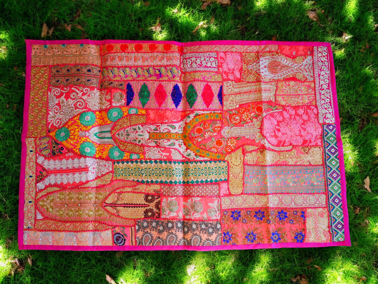 Blauer Wandteppich - indischer Wandbehang - böhmische Hippie-Wanddekoration