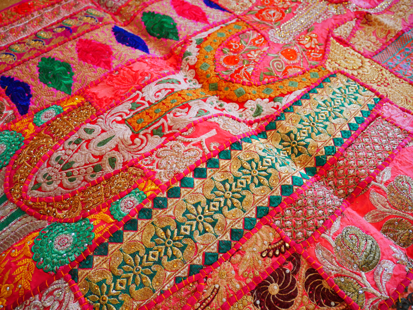 Blauer Wandteppich - indischer Wandbehang - böhmische Hippie-Wanddekoration
