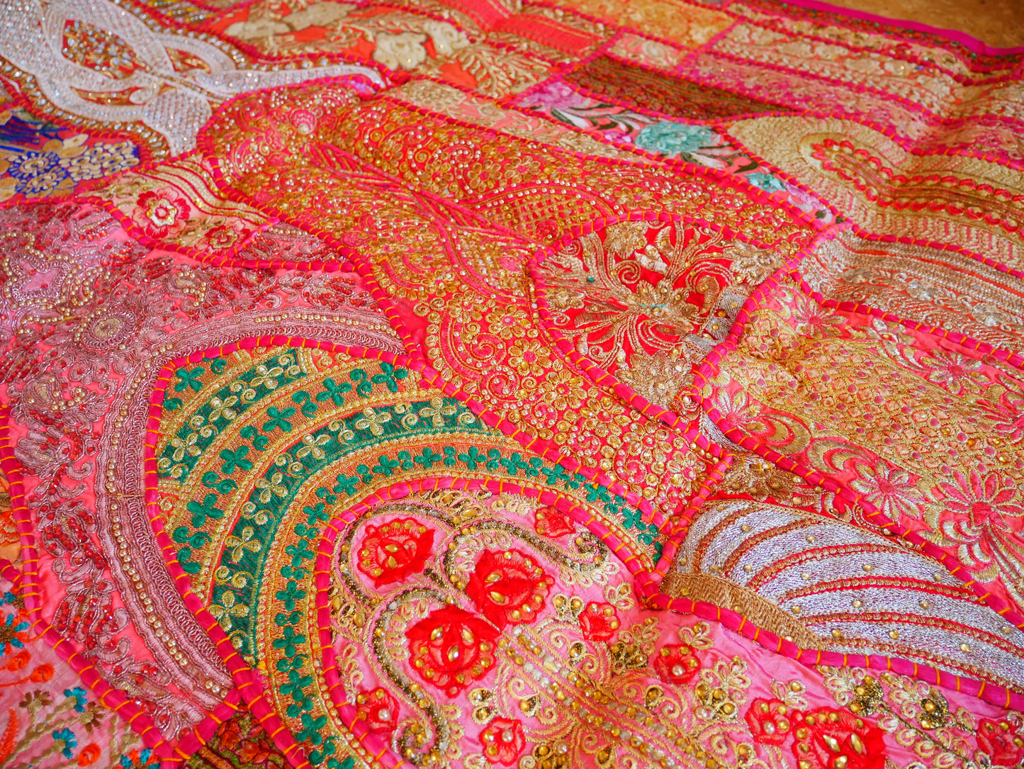 Blauer Wandteppich - indischer Wandbehang - böhmische Hippie-Wanddekoration