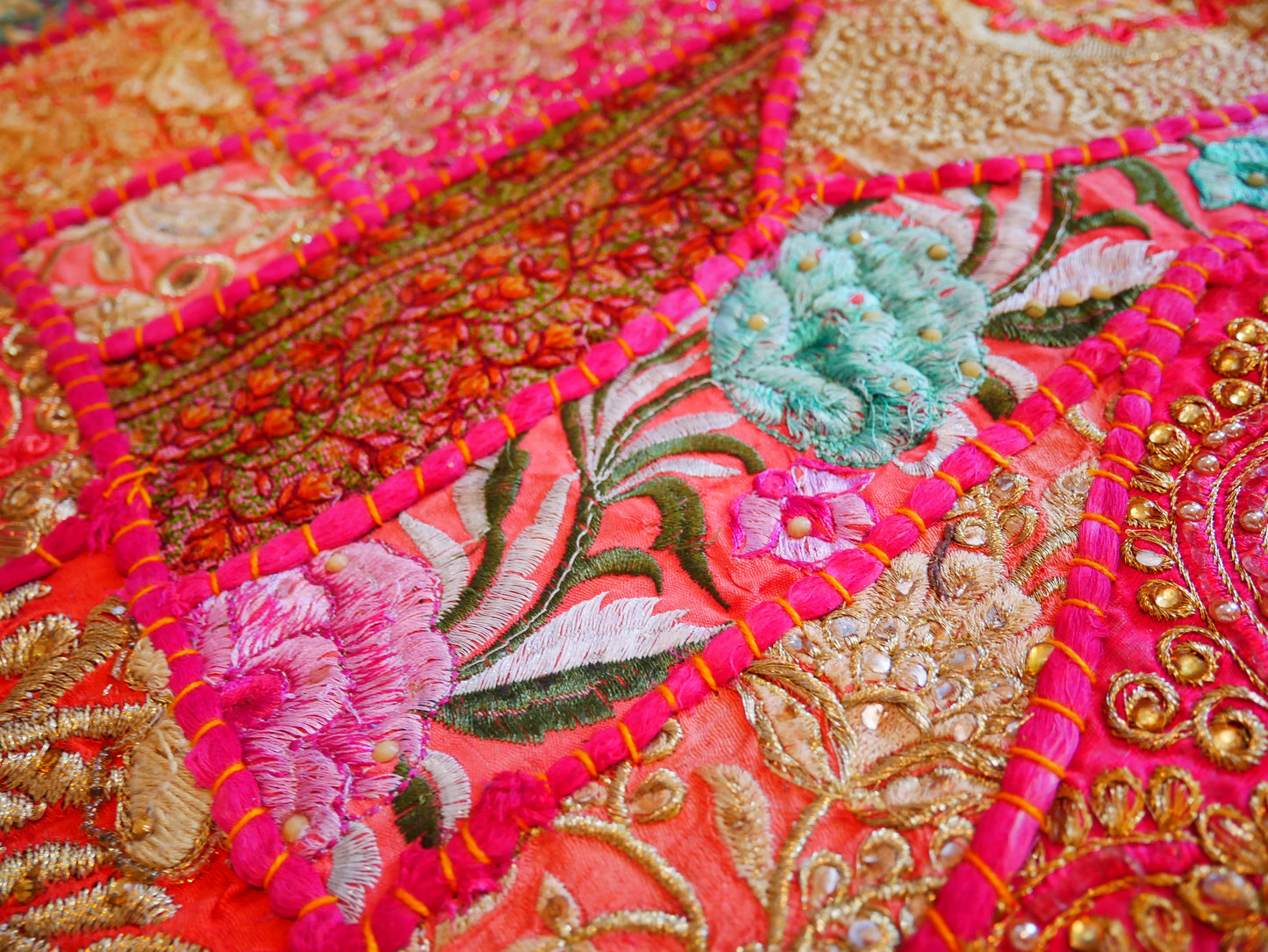 Blauer Wandteppich - indischer Wandbehang - böhmische Hippie-Wanddekoration