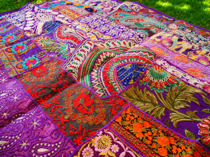 Blauer Wandteppich - indischer Wandbehang - böhmische Hippie-Wanddekoration