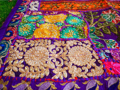 Blauer Wandteppich - indischer Wandbehang - böhmische Hippie-Wanddekoration