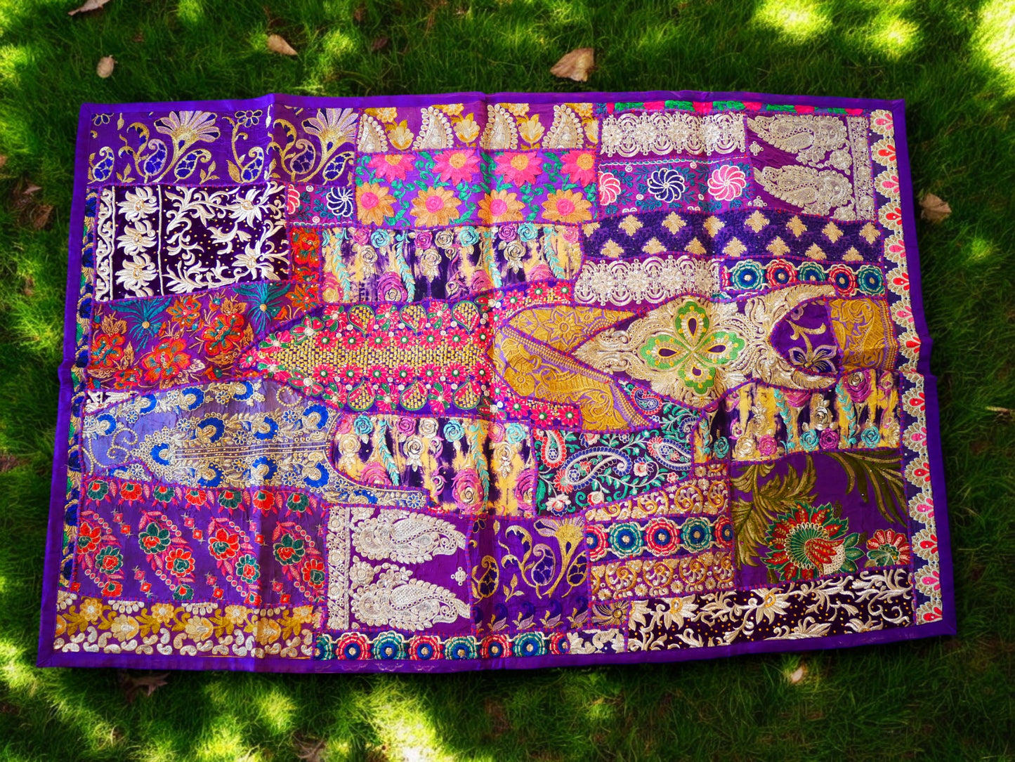 Blauer Wandteppich - indischer Wandbehang - böhmische Hippie-Wanddekoration