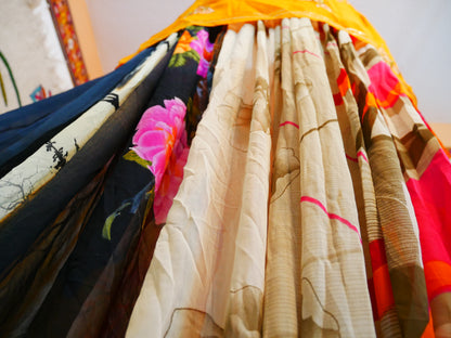 Boho canopy - Saree tent - bed canopy  | hippie decor - Shanti baldachin for Meditation Spaces or Reading nooks