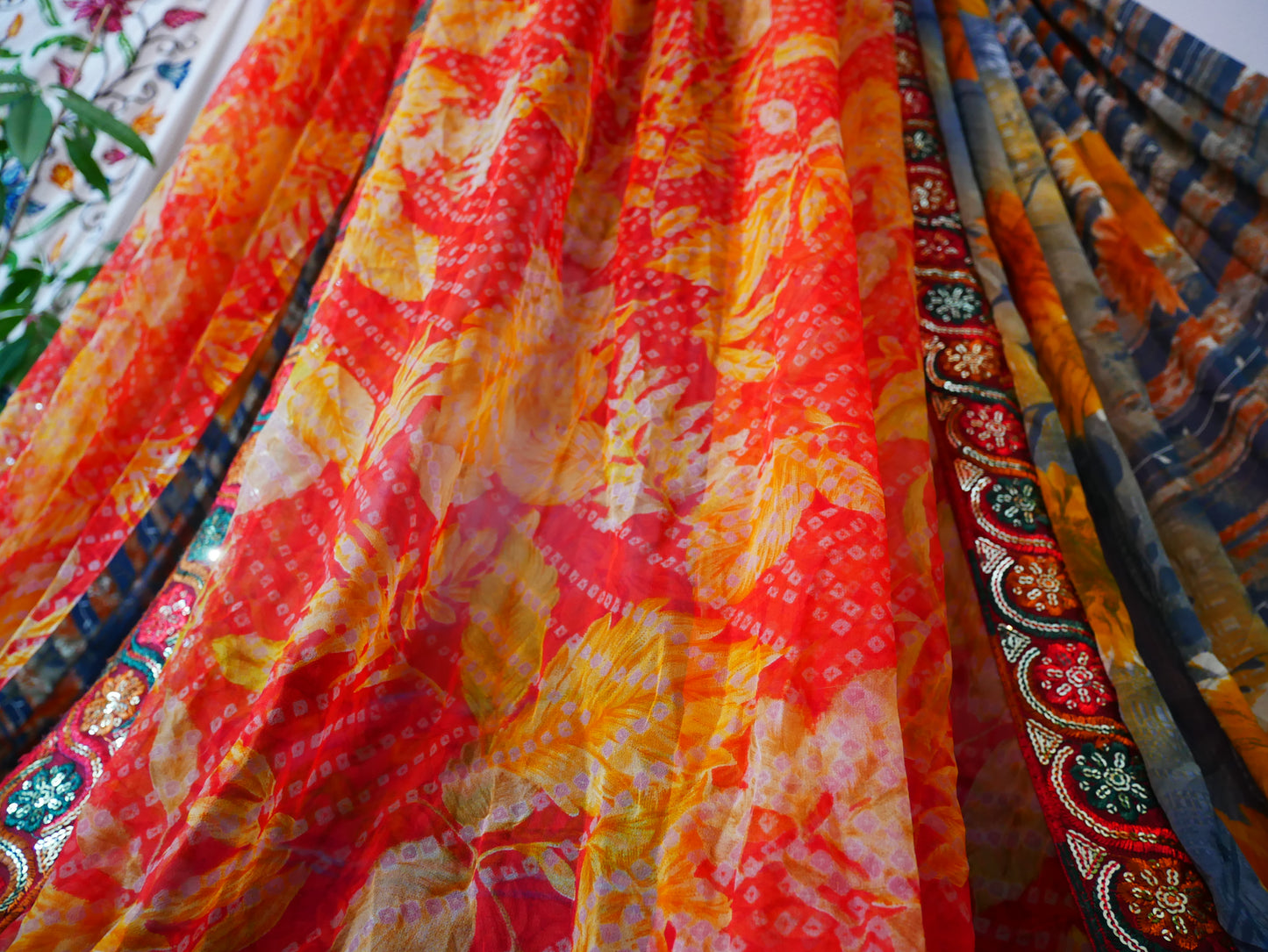 Saree canopy - indoor tent - bed canopy | bohemian wedding backdrop | Indian Hippie decor - floor seating area | meditation room - glamping